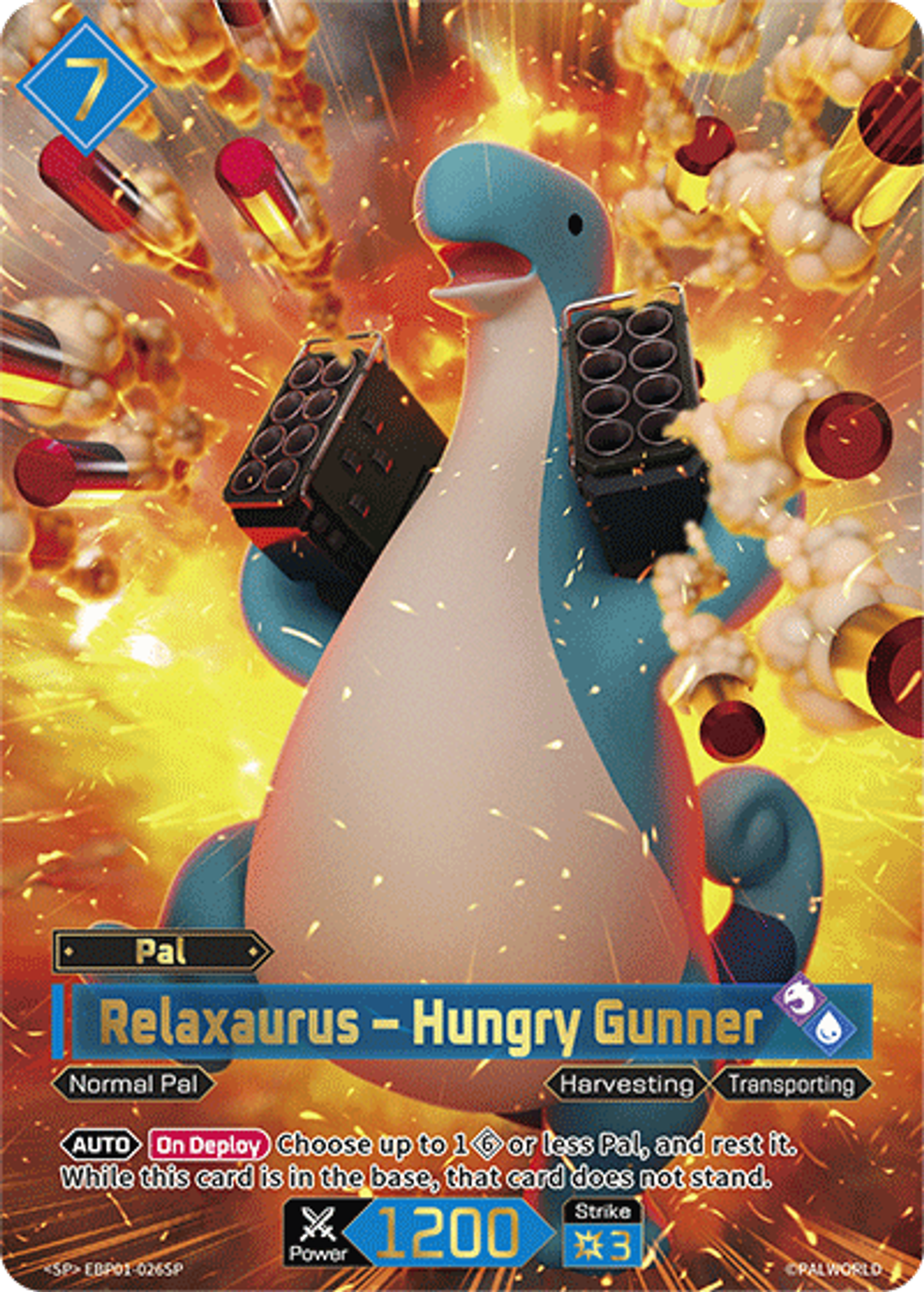 Relaxaurus – Hungry Gunner — Dawn of Palpagos — Palworld TCG
