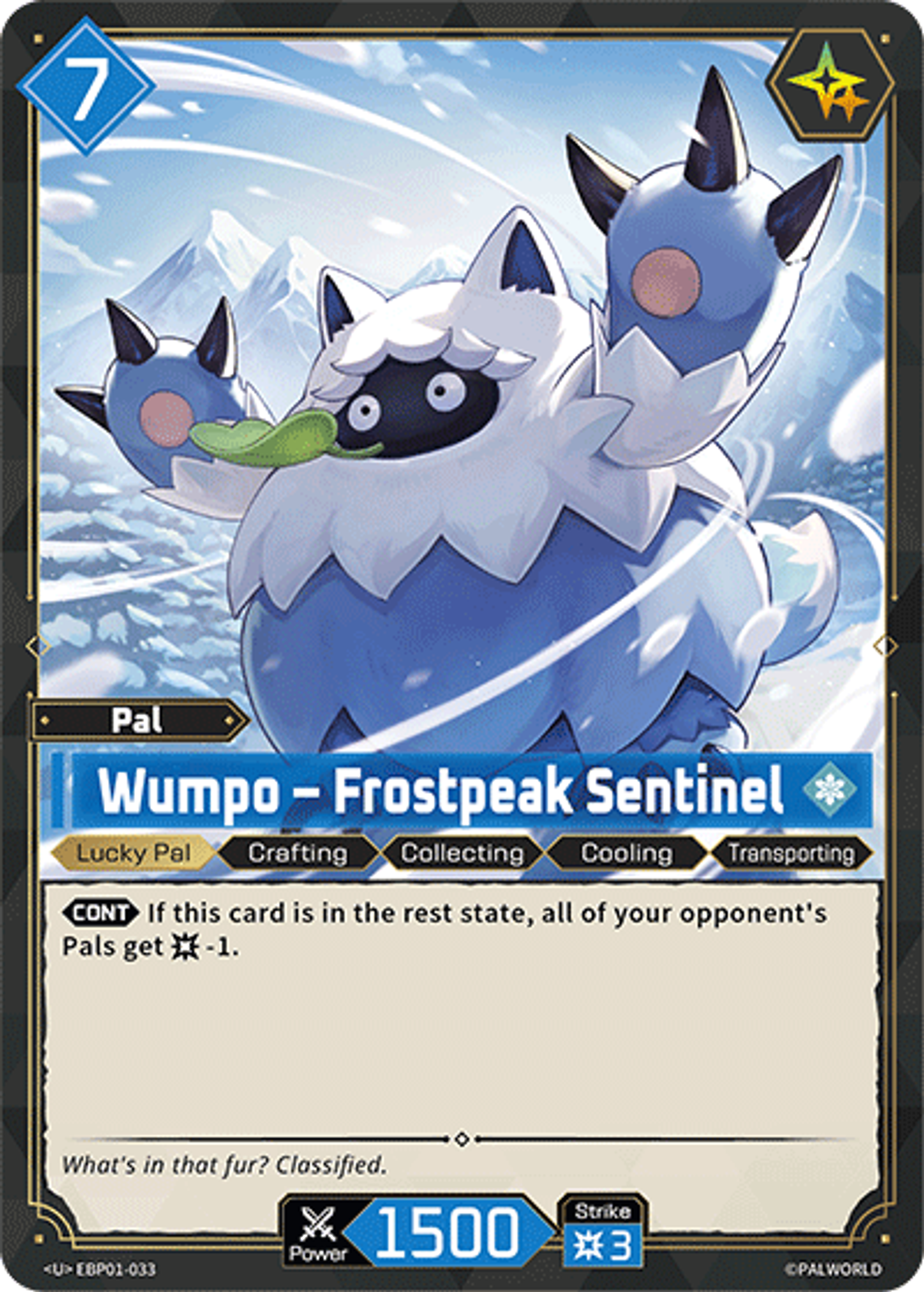 Wumpo – Frostpeak Sentinel — Dawn of Palpagos — Palworld TCG