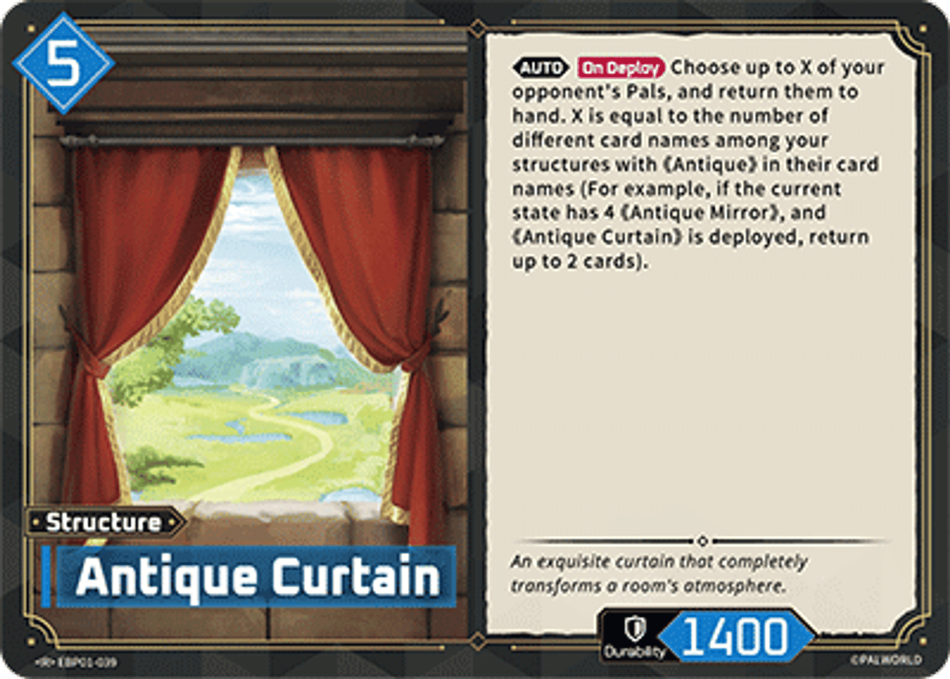 Antique Curtain — Dawn of Palpagos — Palworld TCG