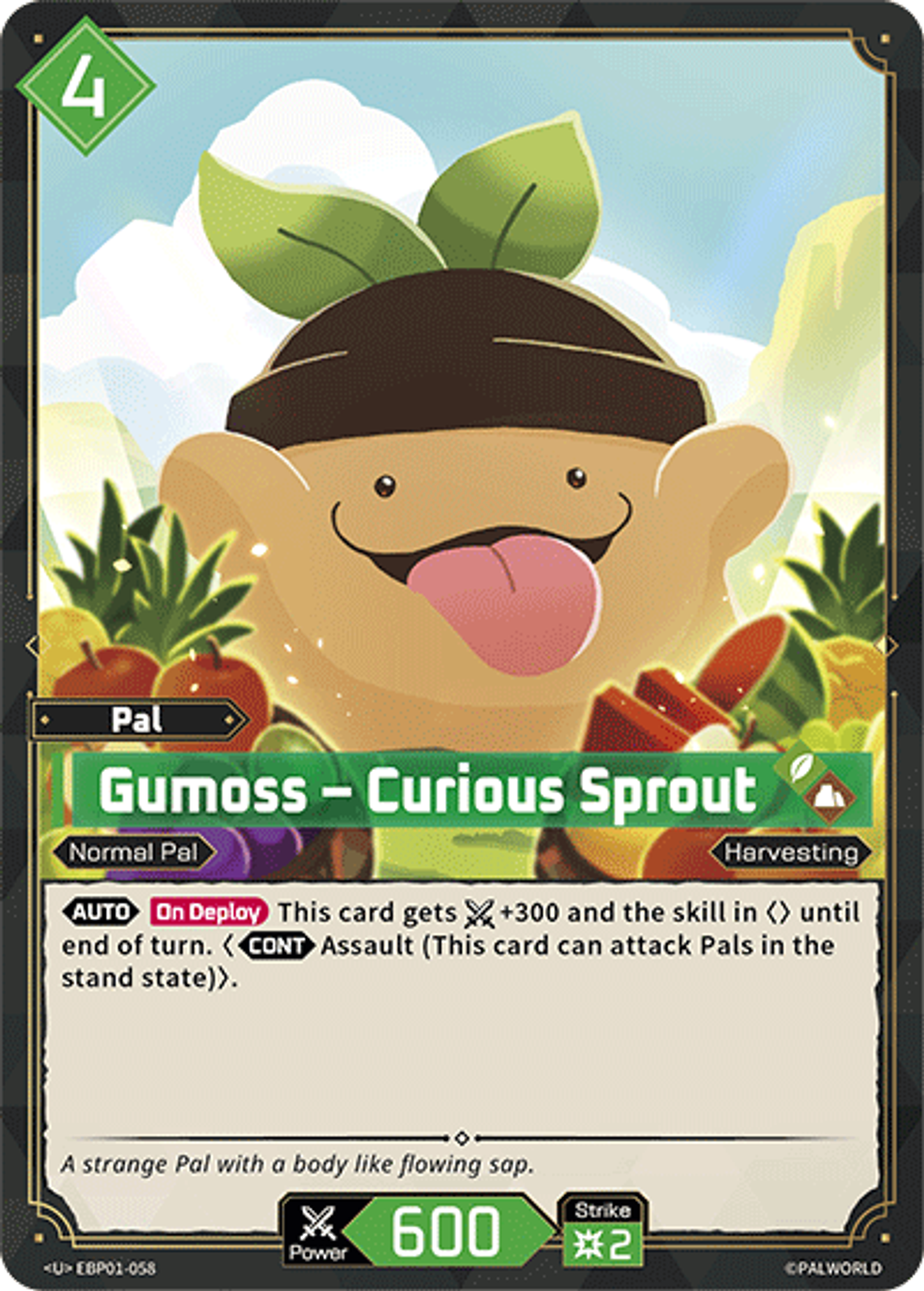 Gumoss – Curious Sprout — Dawn of Palpagos — Palworld TCG