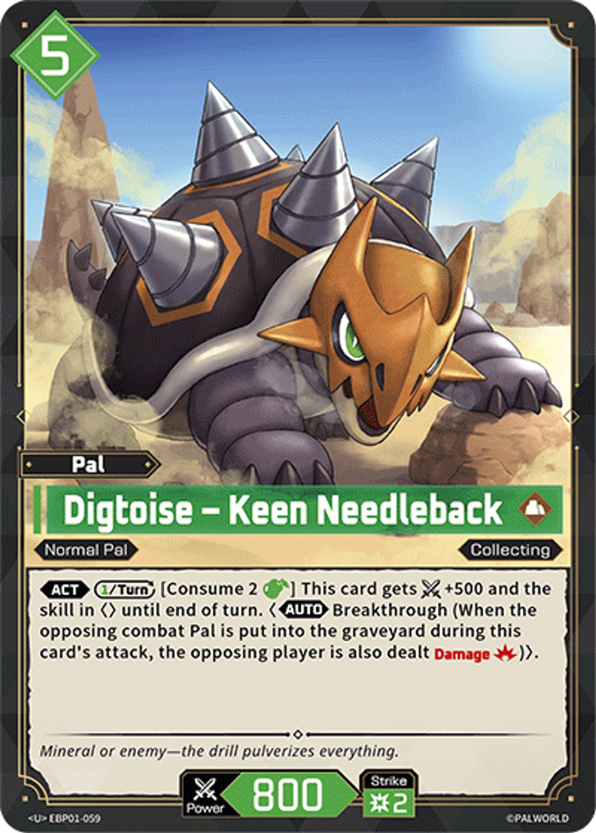Digtoise – Keen Needleback — Dawn of Palpagos — Palworld TCG