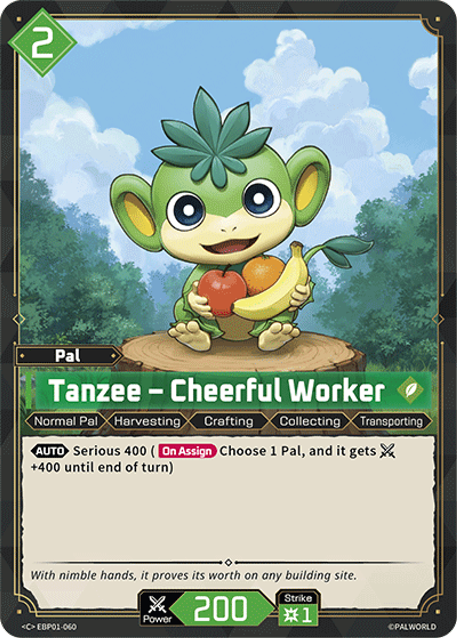Tanzee – Cheerful Worker — Dawn of Palpagos — Palworld TCG
