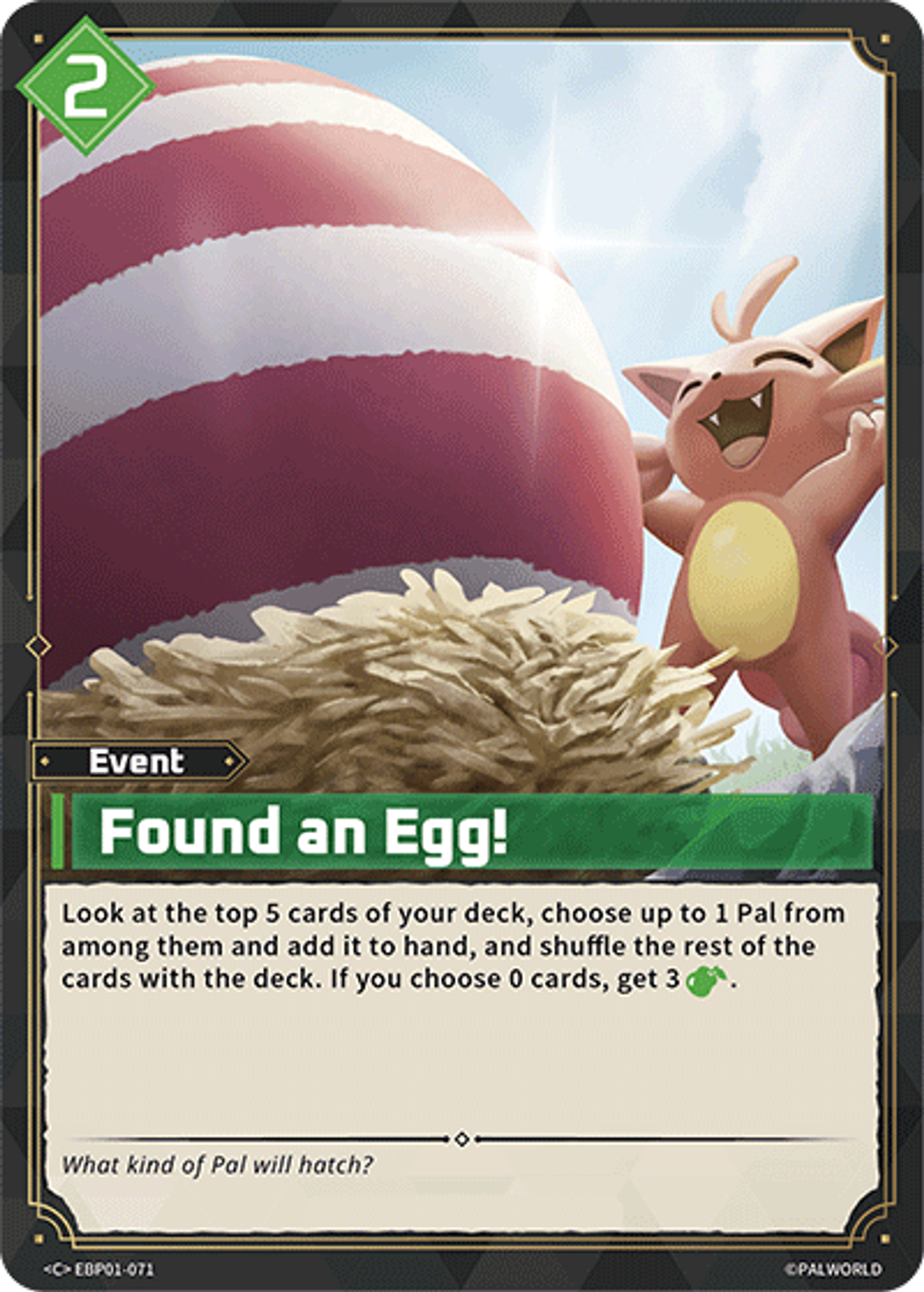 Found an Egg! — Dawn of Palpagos — Palworld TCG