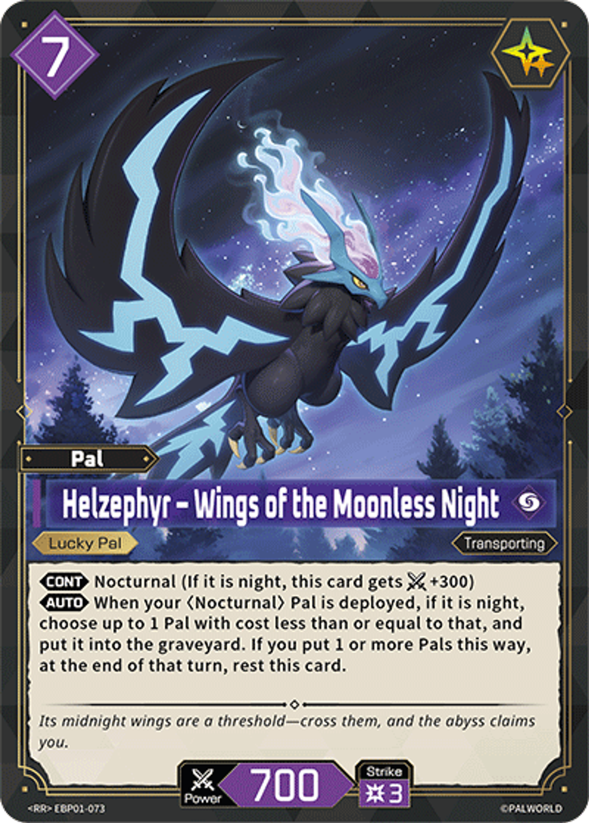 Helzephyr – Wings of the Moonless Night — Dawn of Palpagos — Palworld TCG