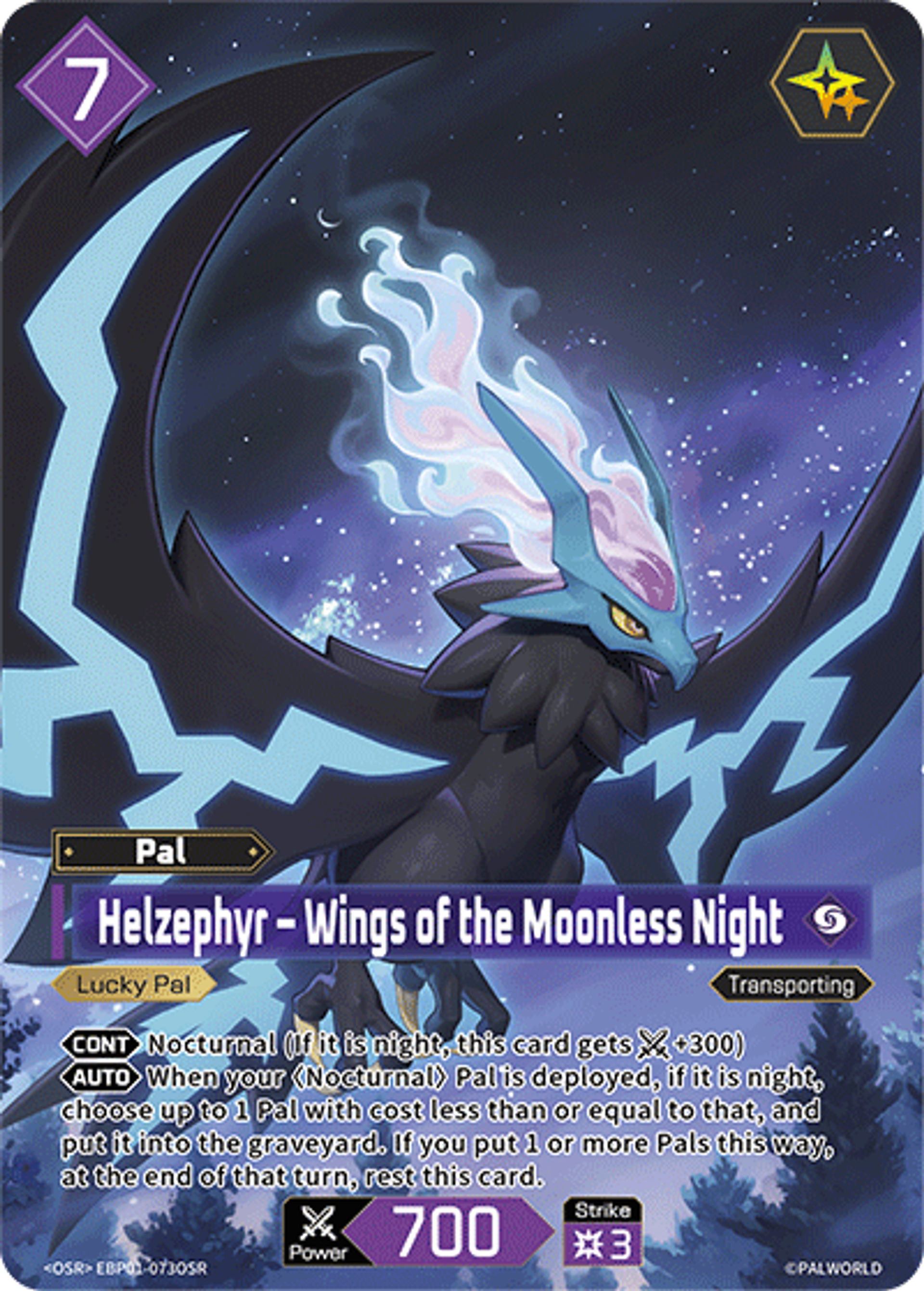Helzephyr – Wings of the Moonless Night — Dawn of Palpagos — Palworld TCG