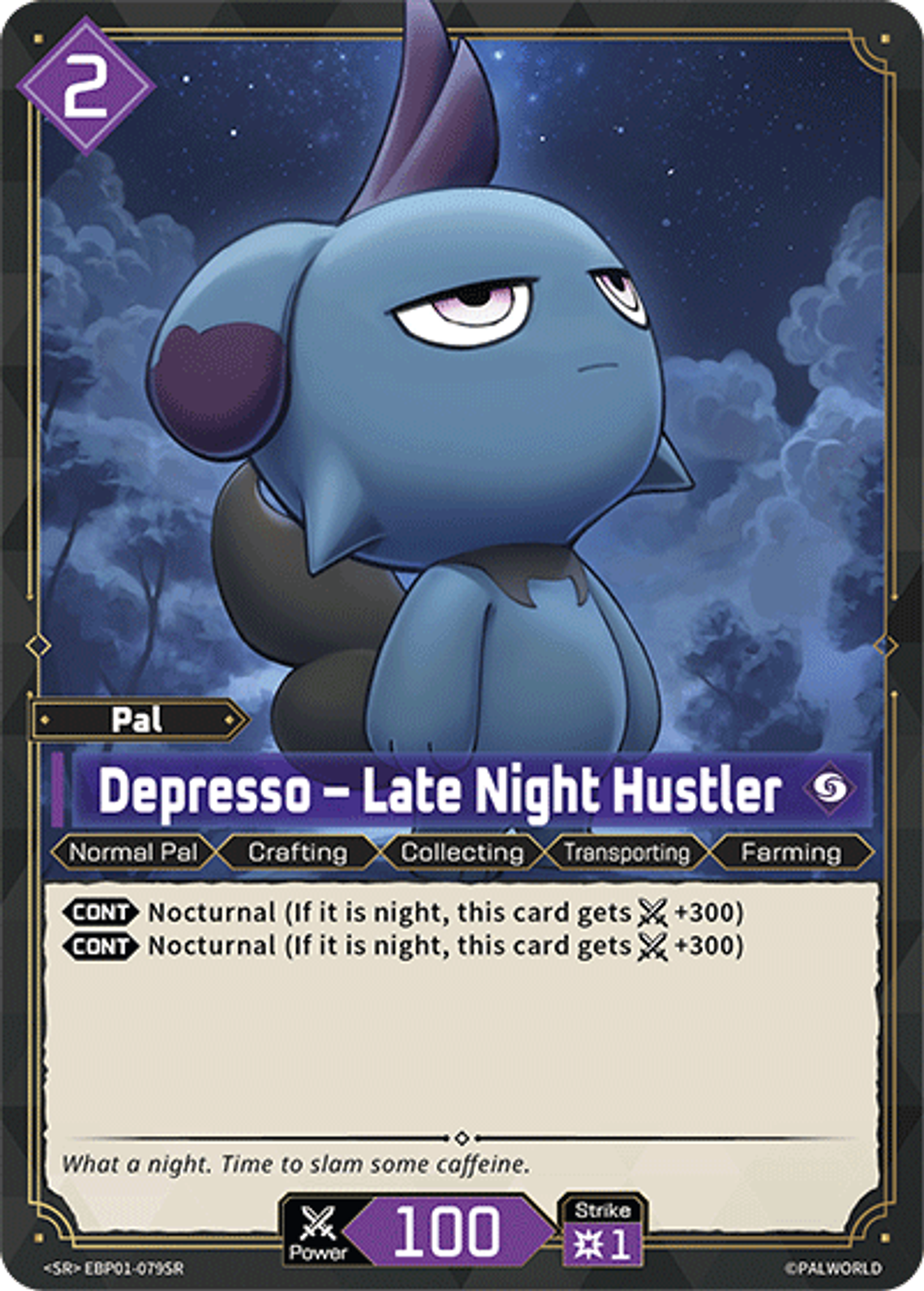 Depresso – Late Night Hustler — Dawn of Palpagos — Palworld TCG