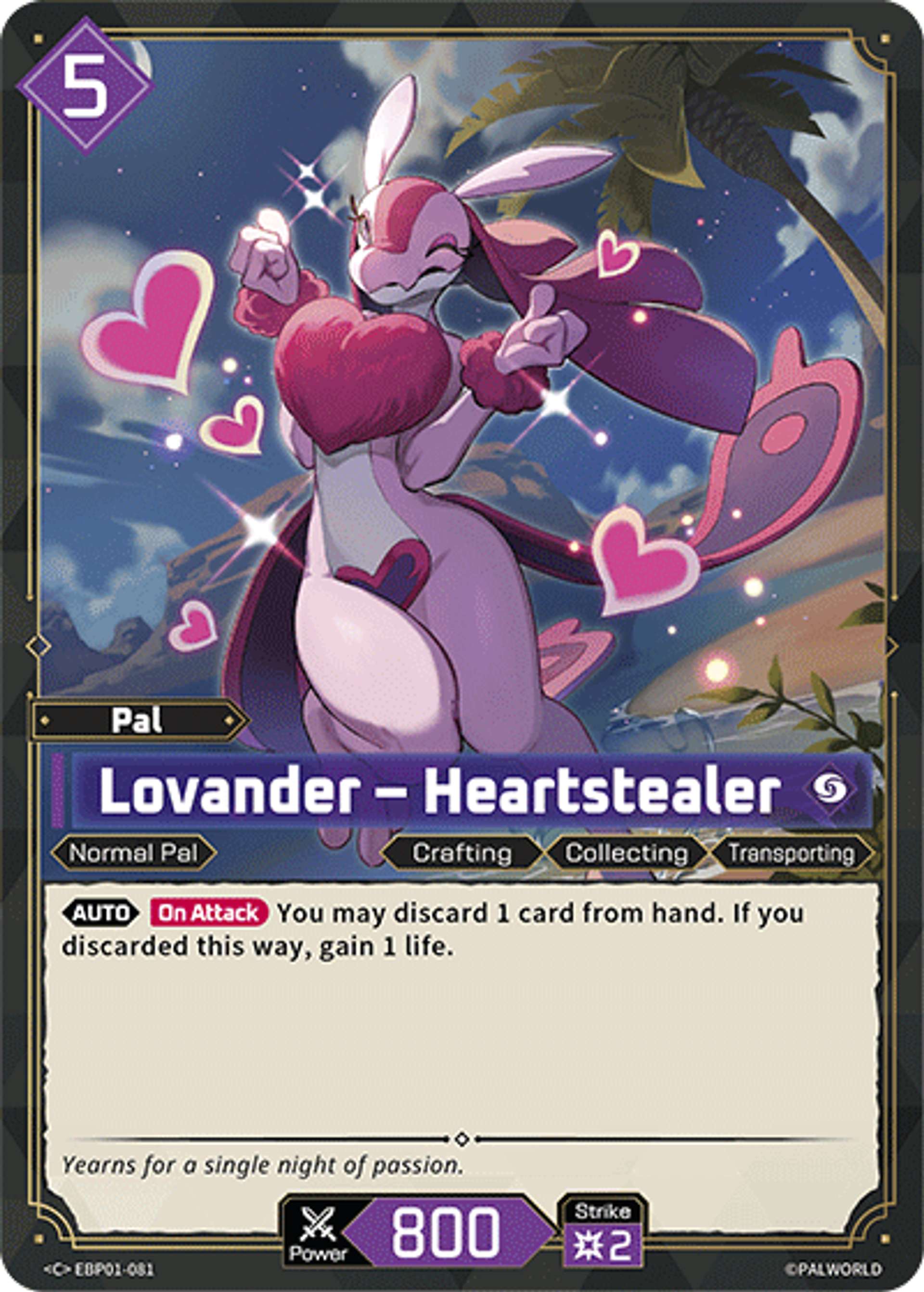 Lovander – Heartstealer — Dawn of Palpagos — Palworld TCG