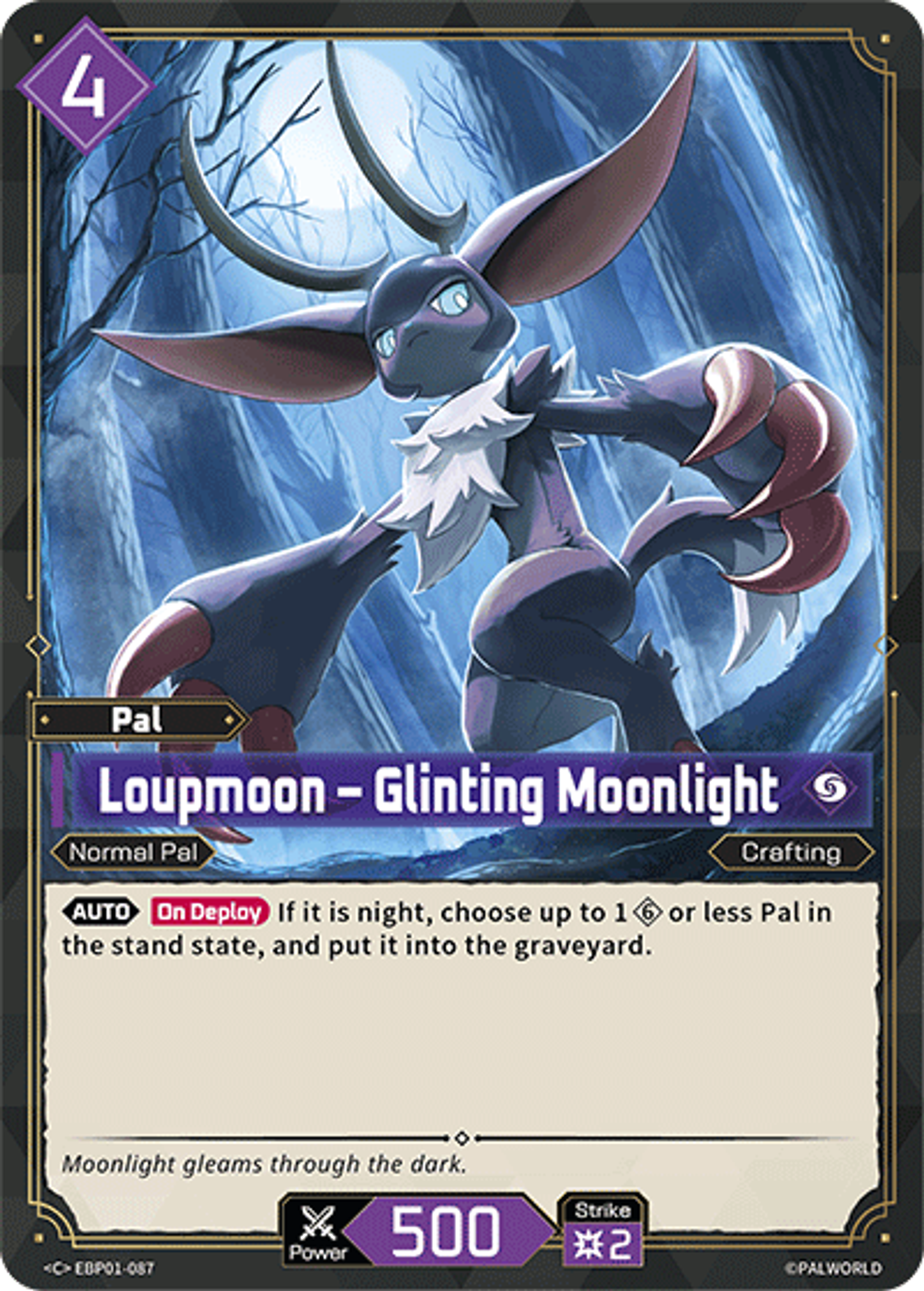 Loupmoon – Glinting Moonlight — Dawn of Palpagos — Palworld TCG