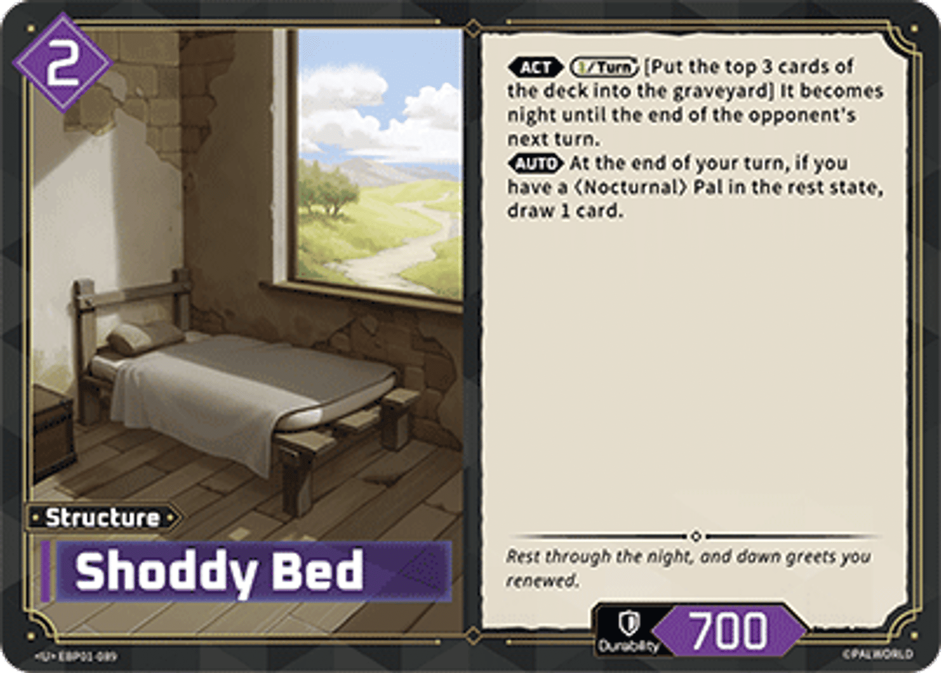 Shoddy Bed — Dawn of Palpagos — Palworld TCG