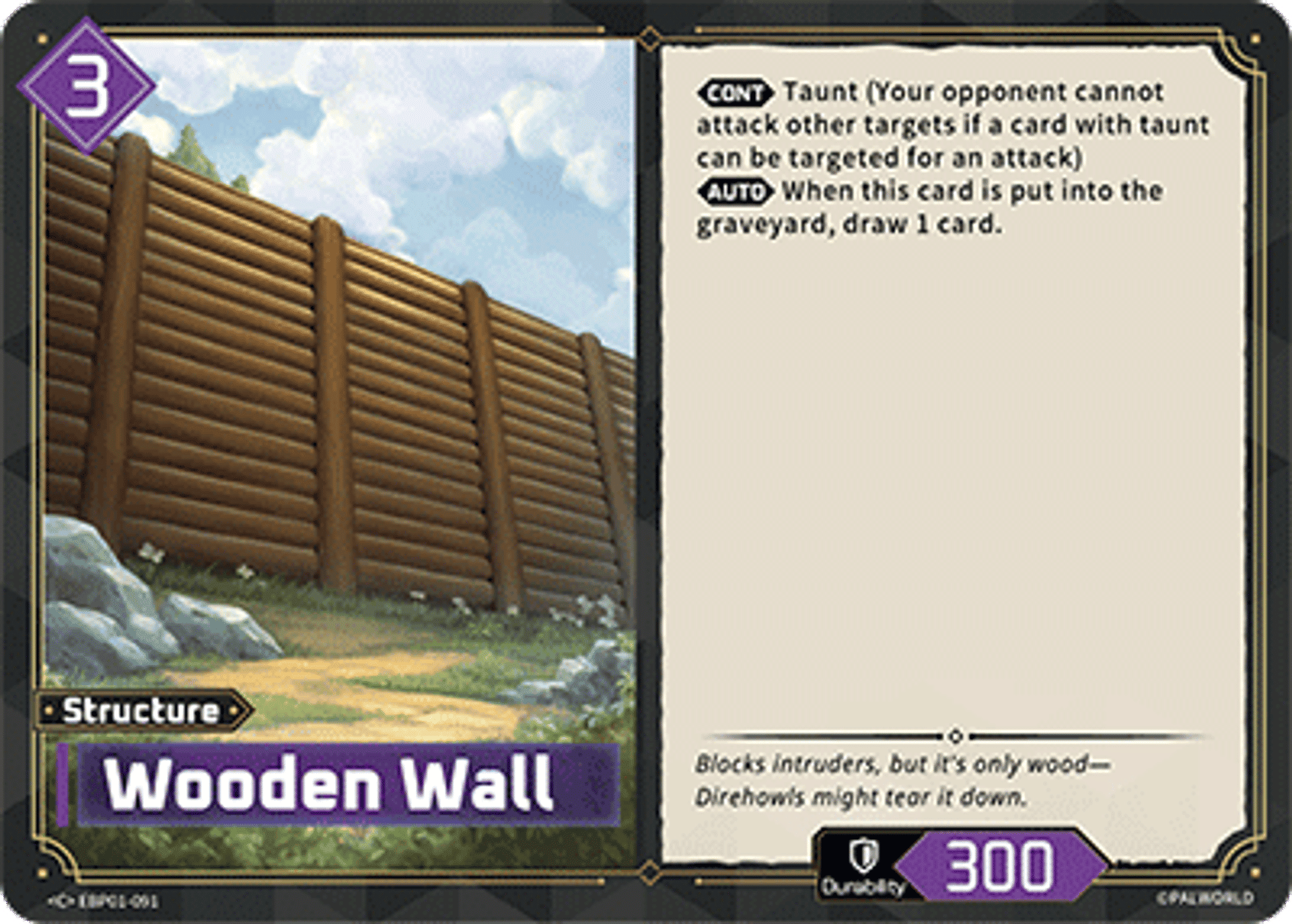 Wooden Wall — Dawn of Palpagos — Palworld TCG