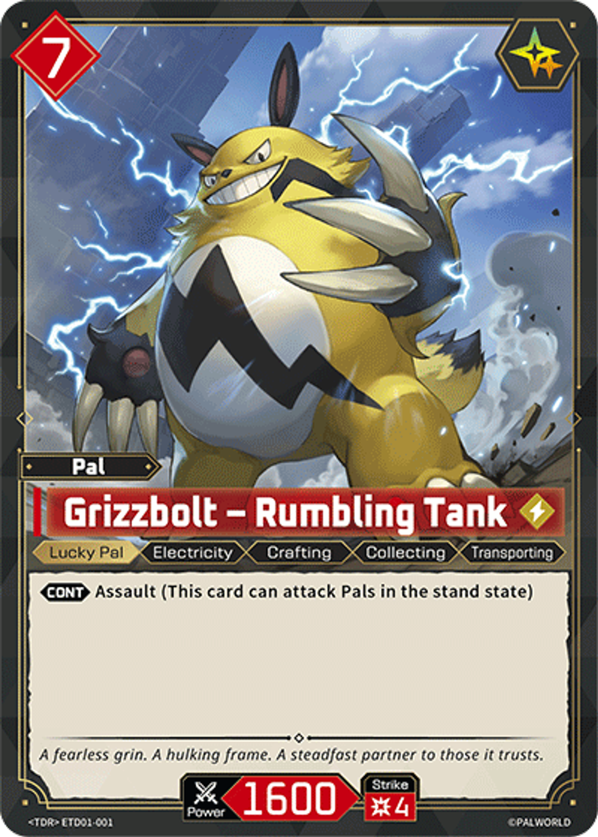 Grizzbolt – Rumbling Tank — Trial Deck: Dawn of Palpagos Red・Blue — Palworld TCG