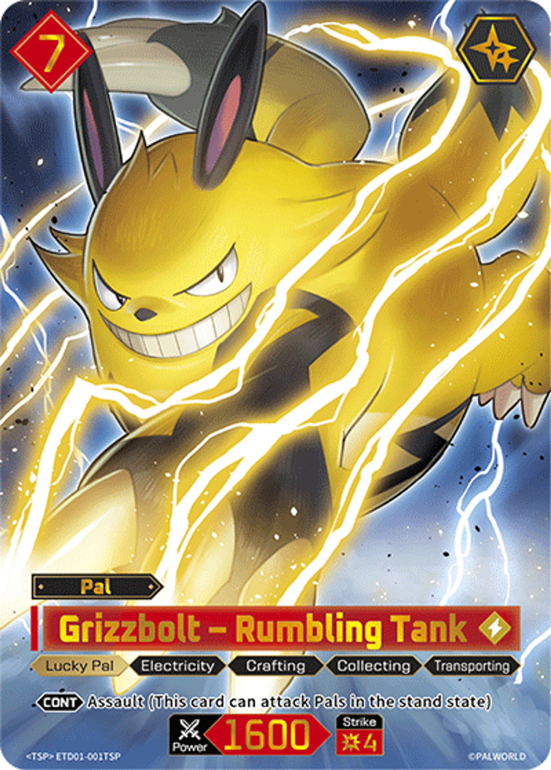 Grizzbolt – Rumbling Tank — Trial Deck: Dawn of Palpagos Red・Blue — Palworld TCG