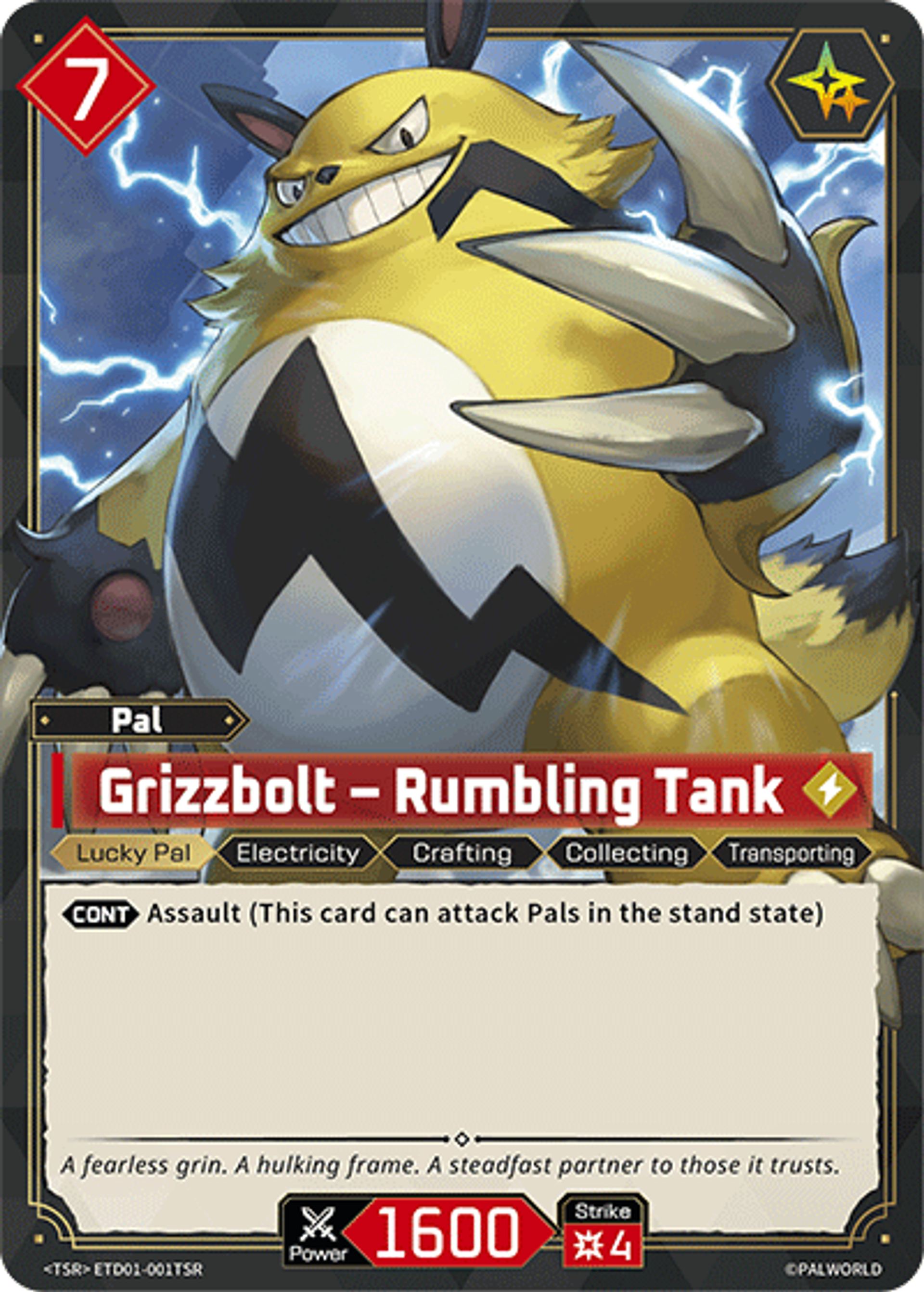 Grizzbolt – Rumbling Tank — Trial Deck: Dawn of Palpagos Red・Blue — Palworld TCG