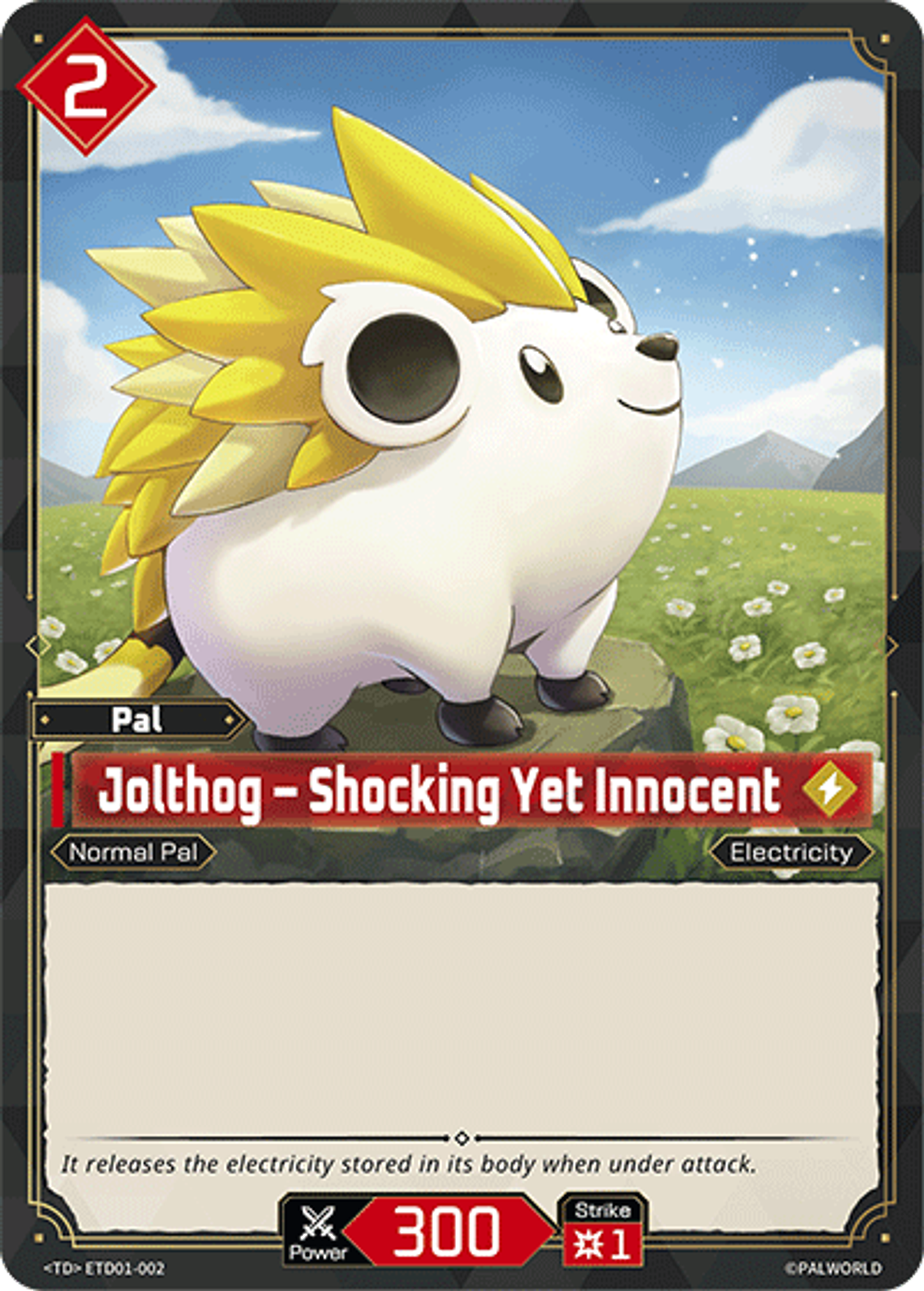 Jolthog – Shocking Yet Innocent — Trial Deck: Dawn of Palpagos Red・Blue — Palworld TCG