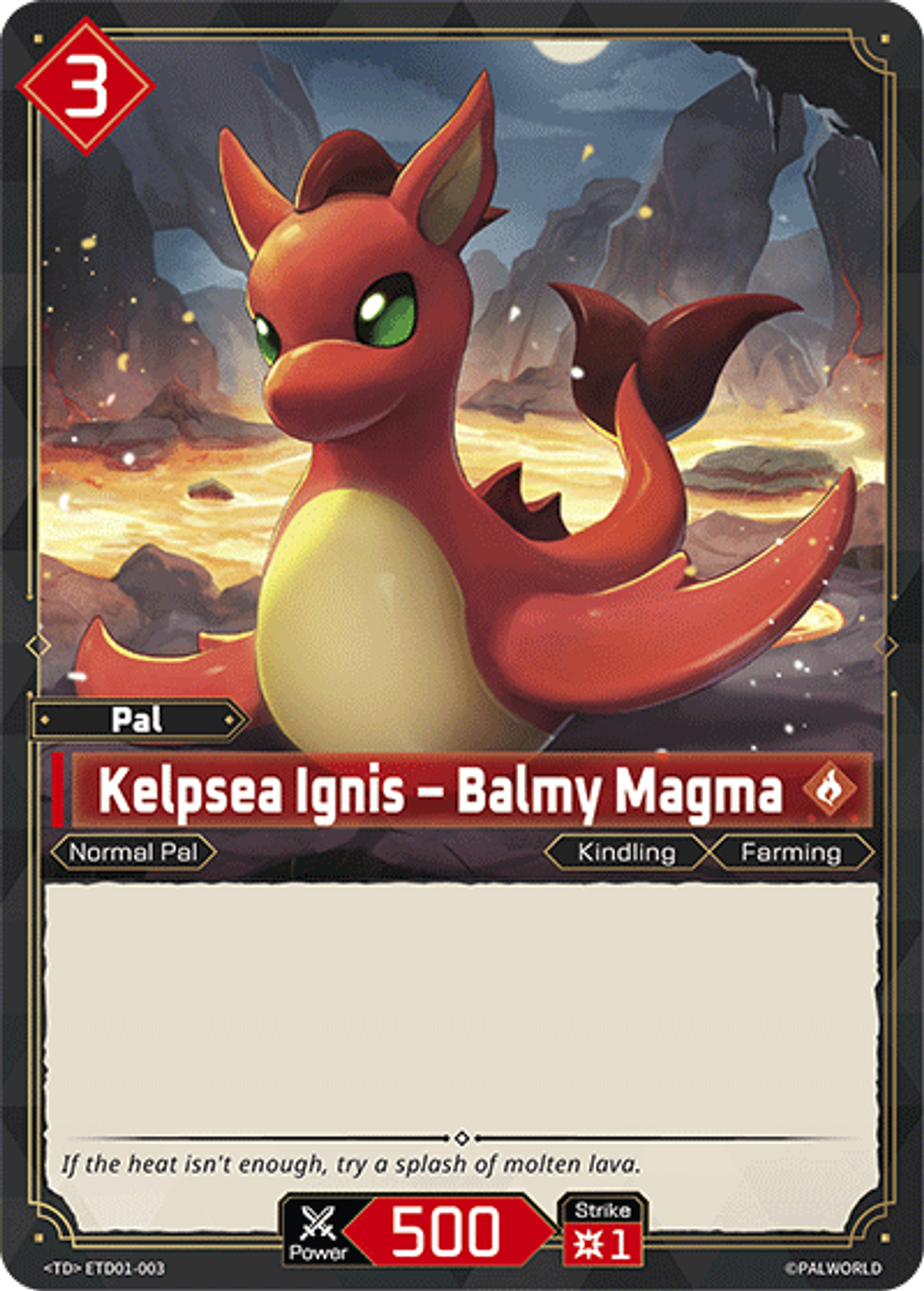 Kelpsea Ignis – Balmy Magma — Trial Deck: Dawn of Palpagos Red・Blue — Palworld TCG