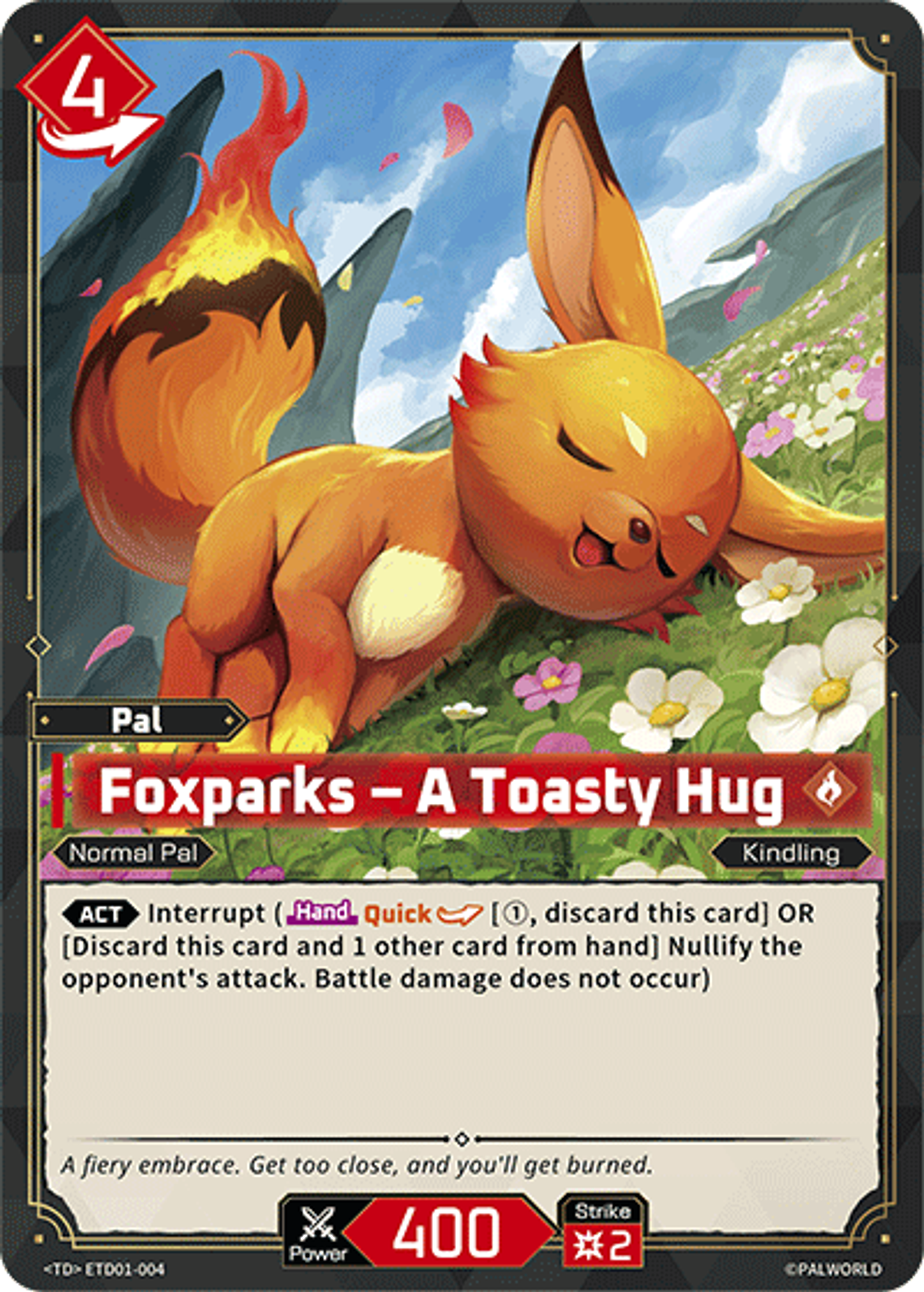 Foxparks – A Toasty Hug — Trial Deck: Dawn of Palpagos Red・Blue — Palworld TCG