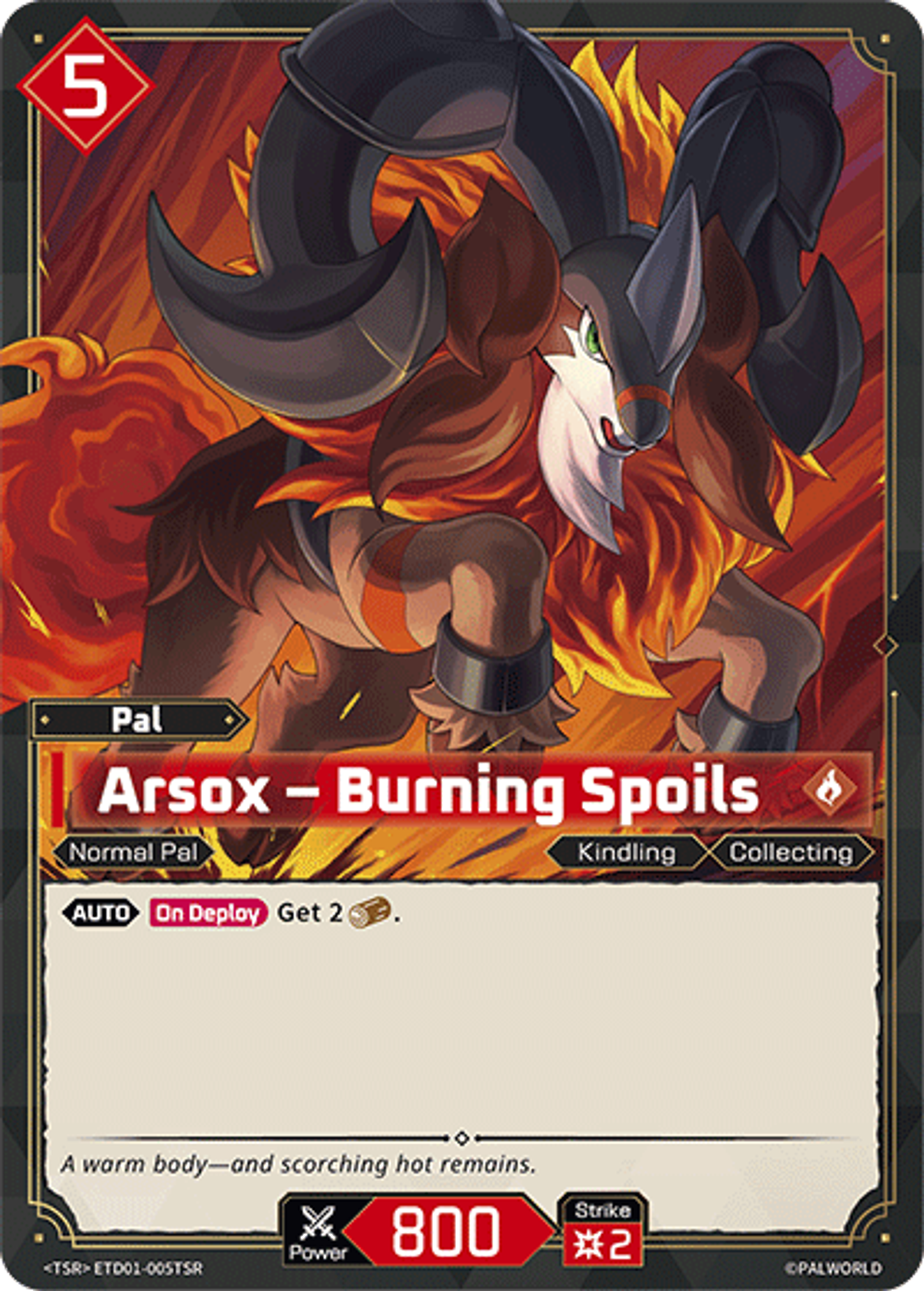 Arsox – Burning Spoils — Trial Deck: Dawn of Palpagos Red・Blue — Palworld TCG