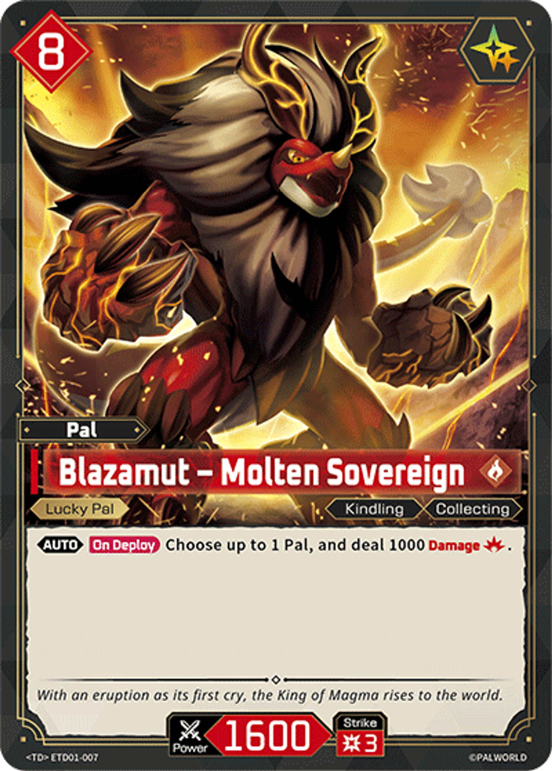 Blazamut – Molten Sovereign — Trial Deck: Dawn of Palpagos Red・Blue — Palworld TCG