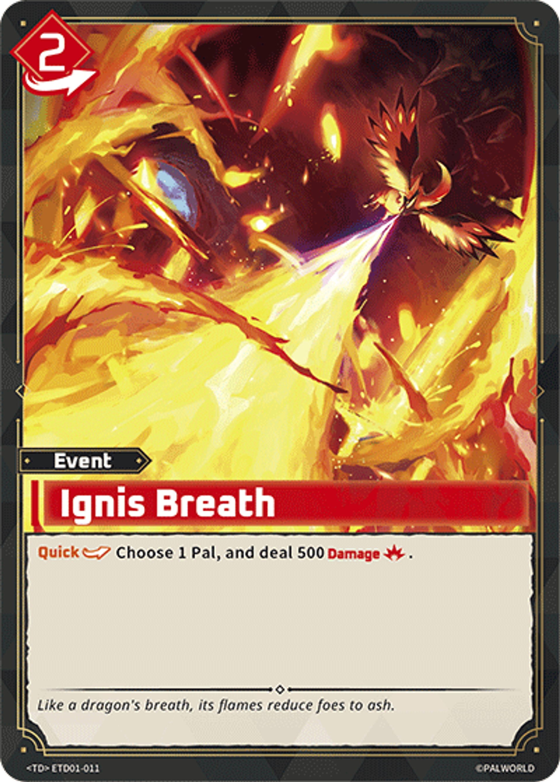 Ignis Breath — Trial Deck: Dawn of Palpagos Red・Blue — Palworld TCG