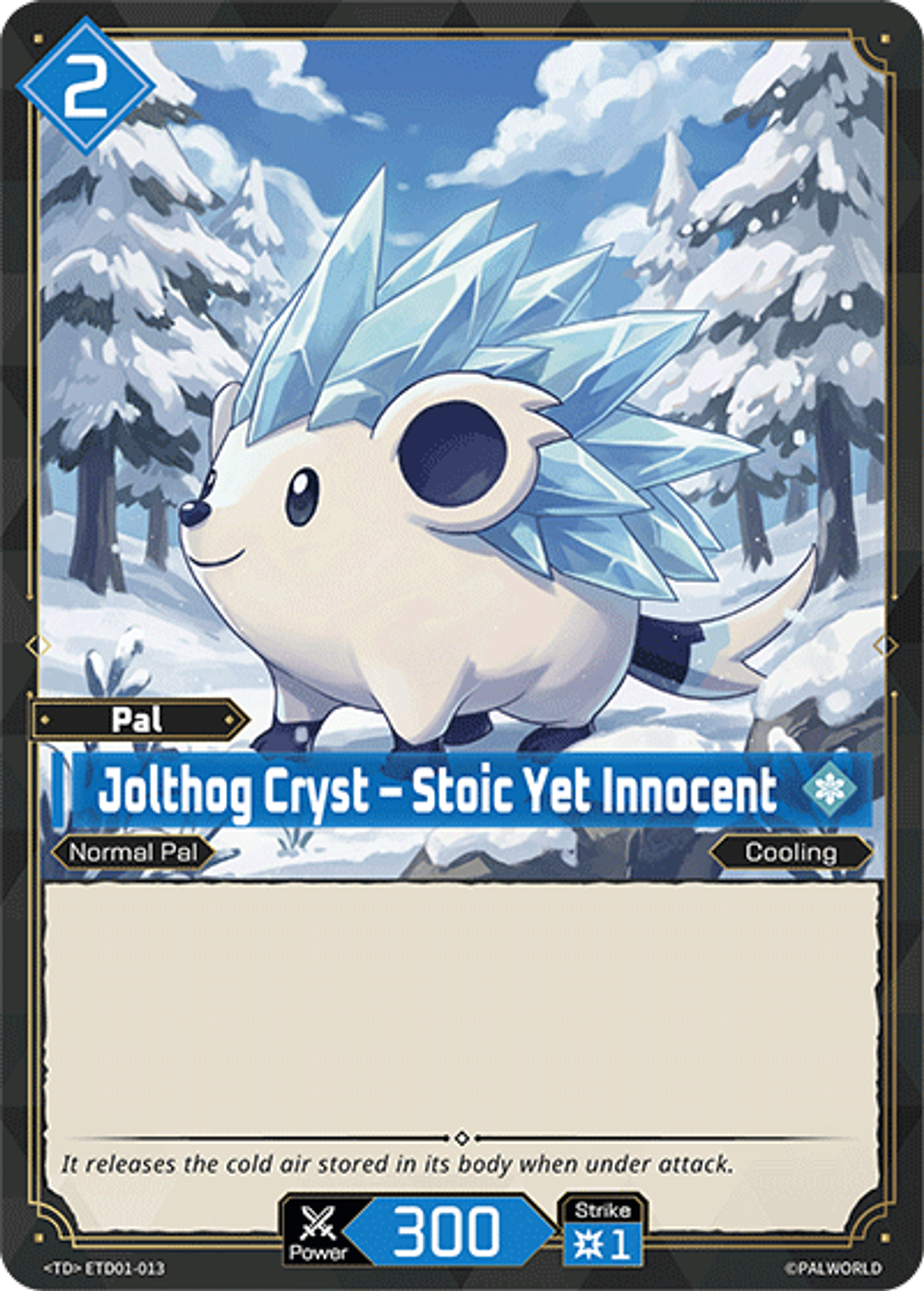 Jolthog Cryst – Stoic Yet Innocent — Trial Deck: Dawn of Palpagos Red・Blue — Palworld TCG