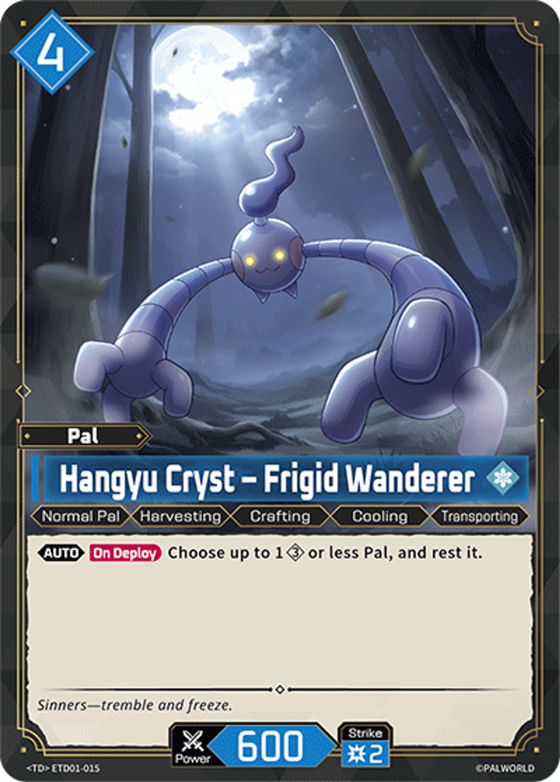 Hangyu Cryst – Frigid Wanderer — Trial Deck: Dawn of Palpagos Red・Blue — Palworld TCG