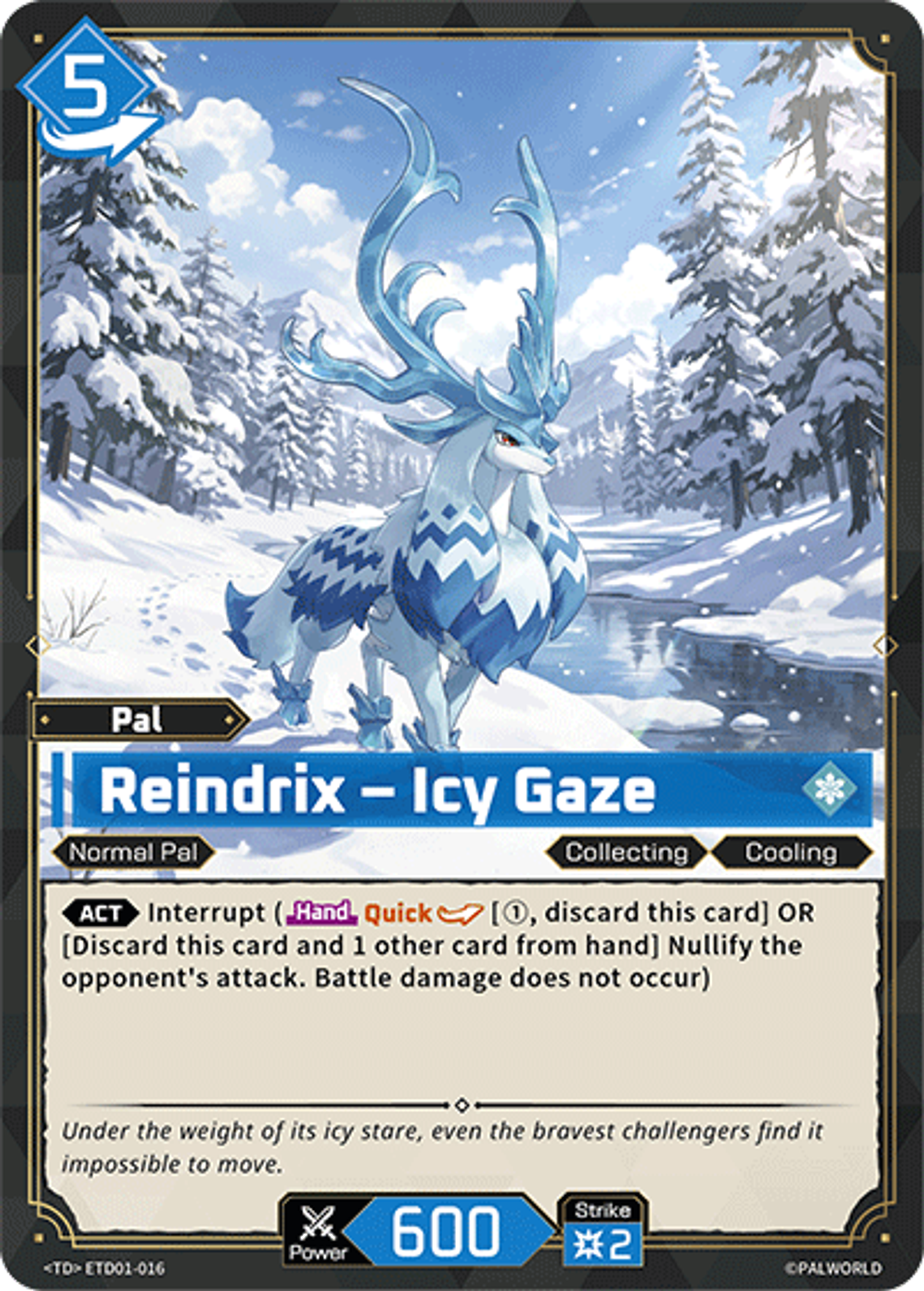 Reindrix – Icy Gaze — Trial Deck: Dawn of Palpagos Red・Blue — Palworld TCG