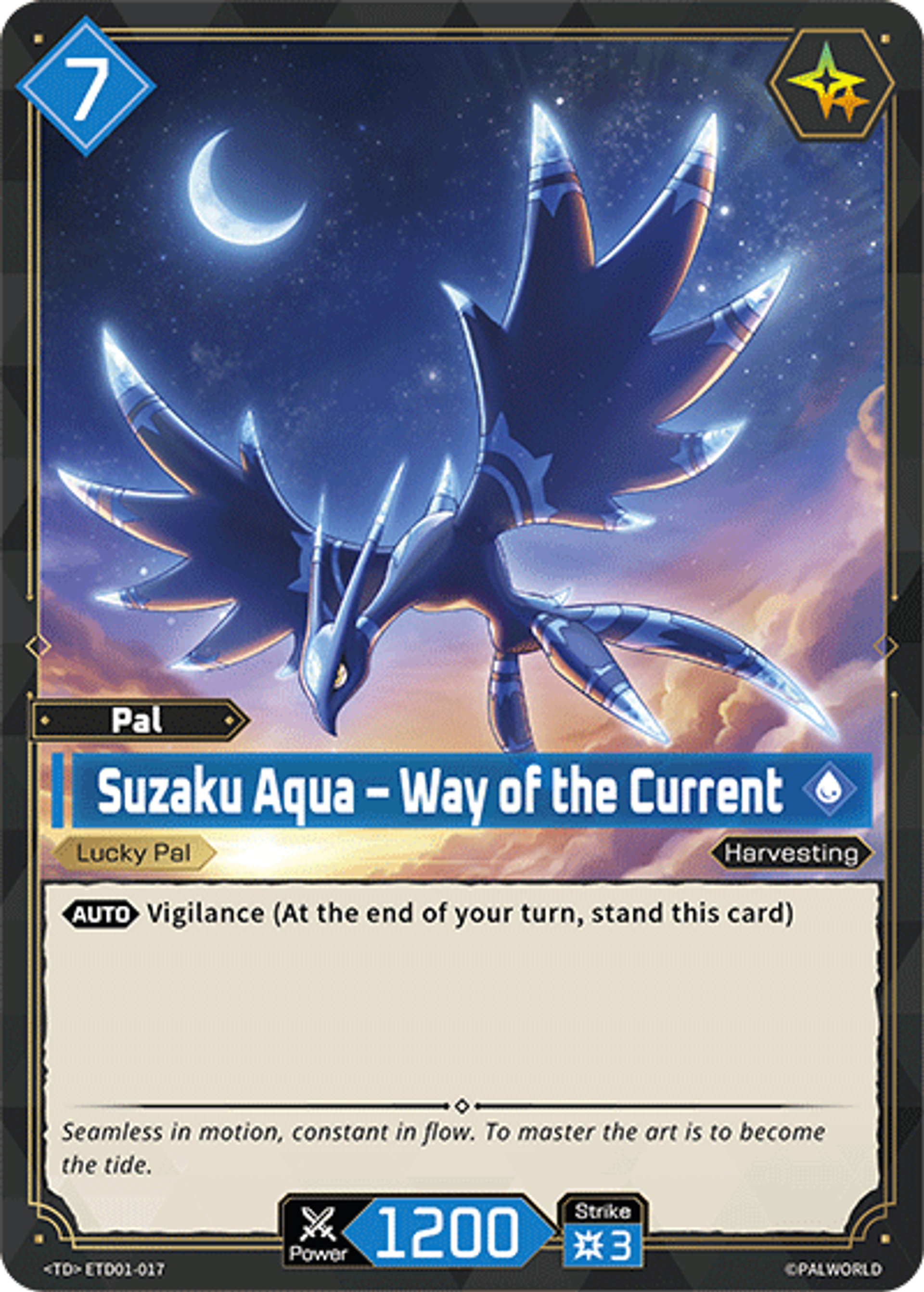 Suzaku Aqua – Way of the Current — Trial Deck: Dawn of Palpagos Red・Blue — Palworld TCG