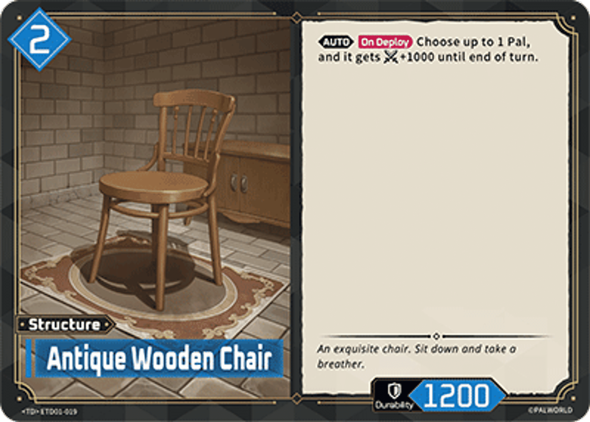 Antique Wooden Chair — Trial Deck: Dawn of Palpagos Red・Blue — Palworld TCG
