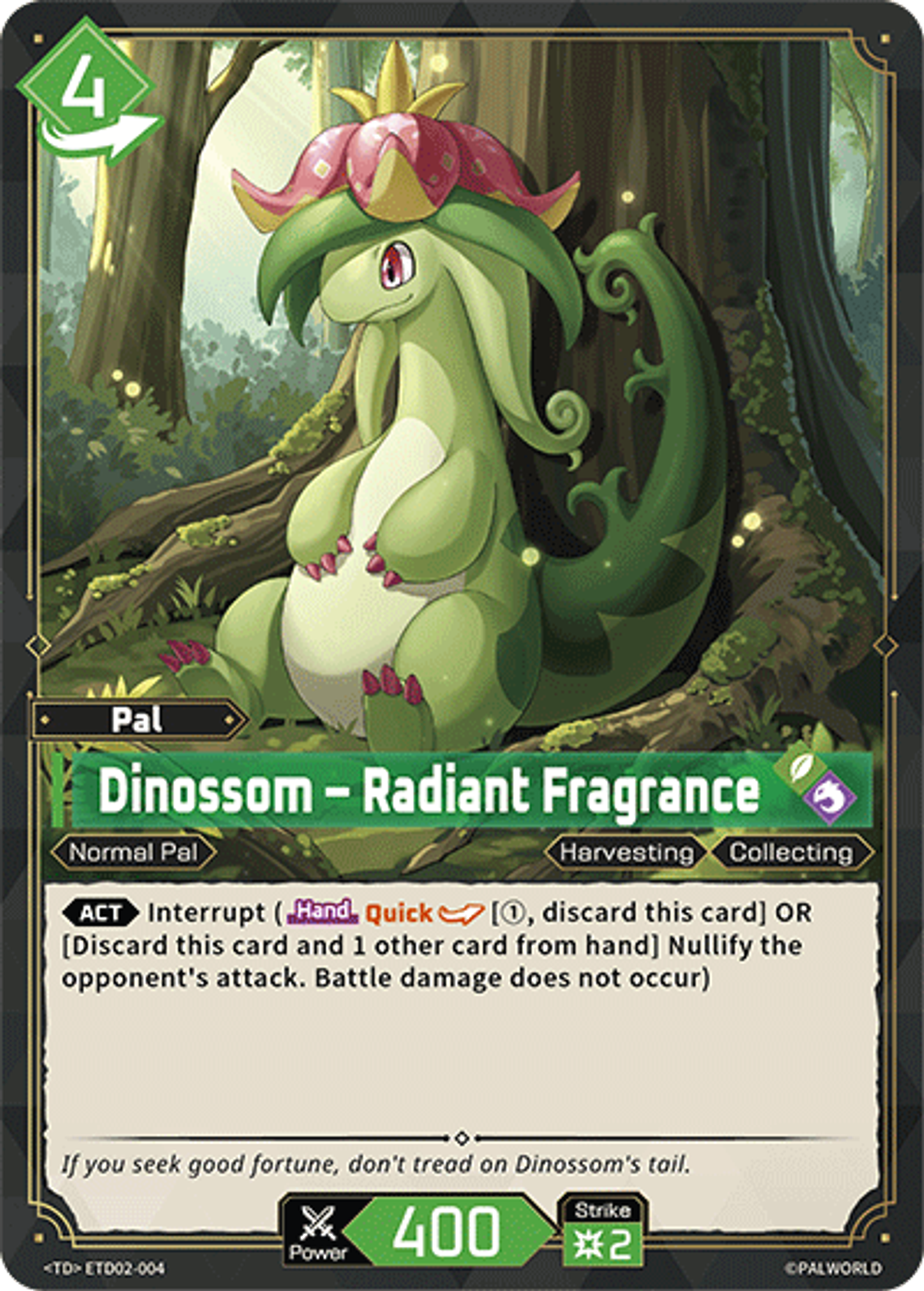 Dinossom – Radiant Fragrance — Trial Deck: Dawn of Palpagos Green・Purple — Palworld TCG