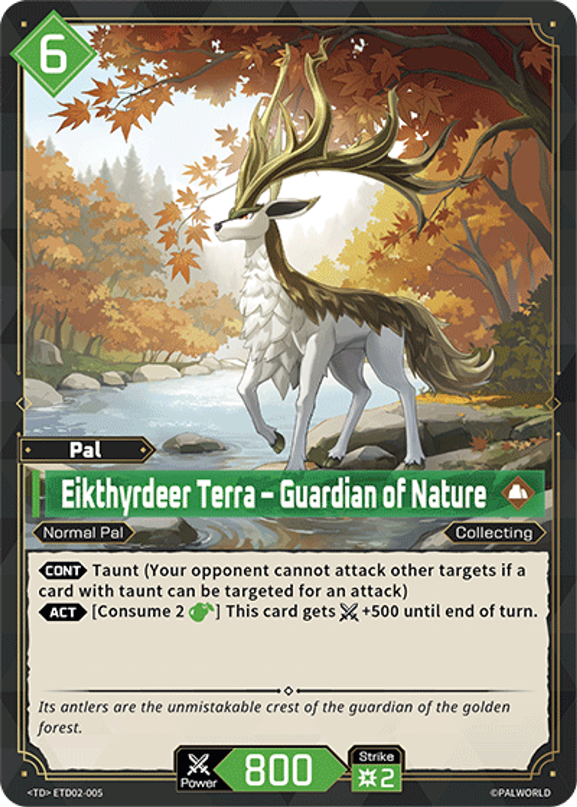 Eikthyrdeer Terra – Guardian of Nature — Trial Deck: Dawn of Palpagos Green・Purple — Palworld TCG
