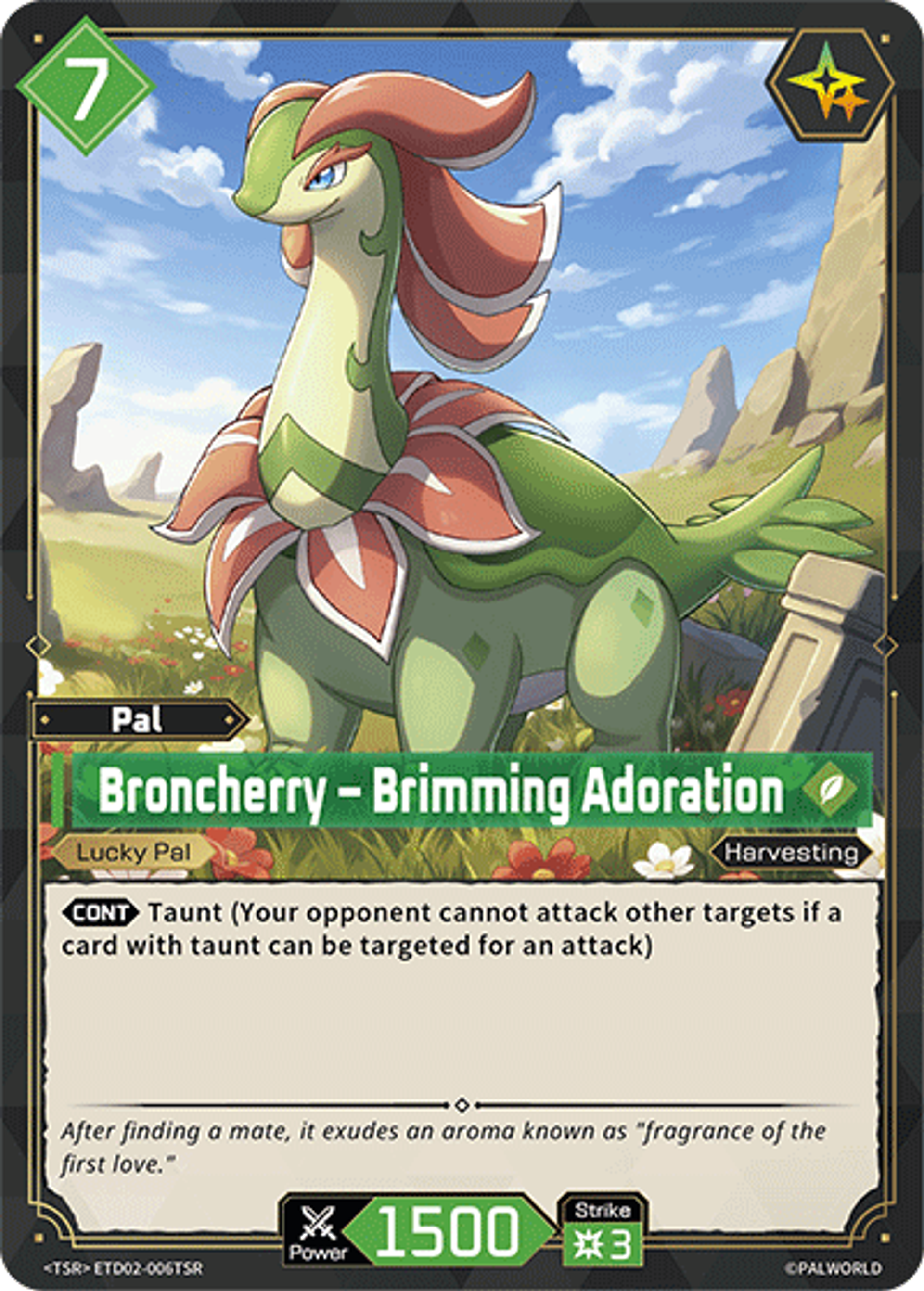 Broncherry – Brimming Adoration — Trial Deck: Dawn of Palpagos Green・Purple — Palworld TCG