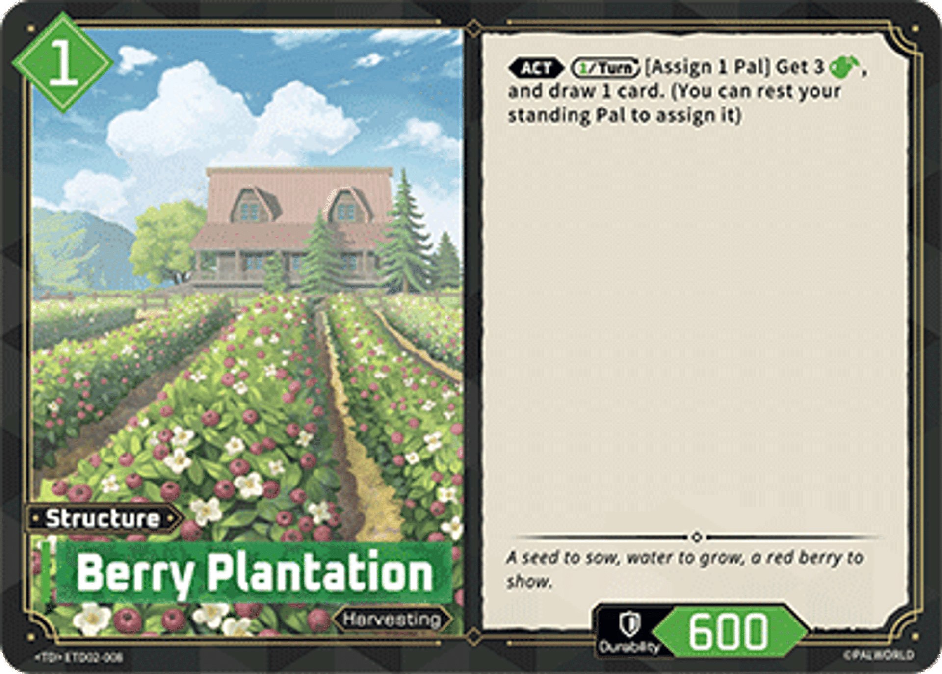 Berry Plantation — Trial Deck: Dawn of Palpagos Green・Purple — Palworld TCG