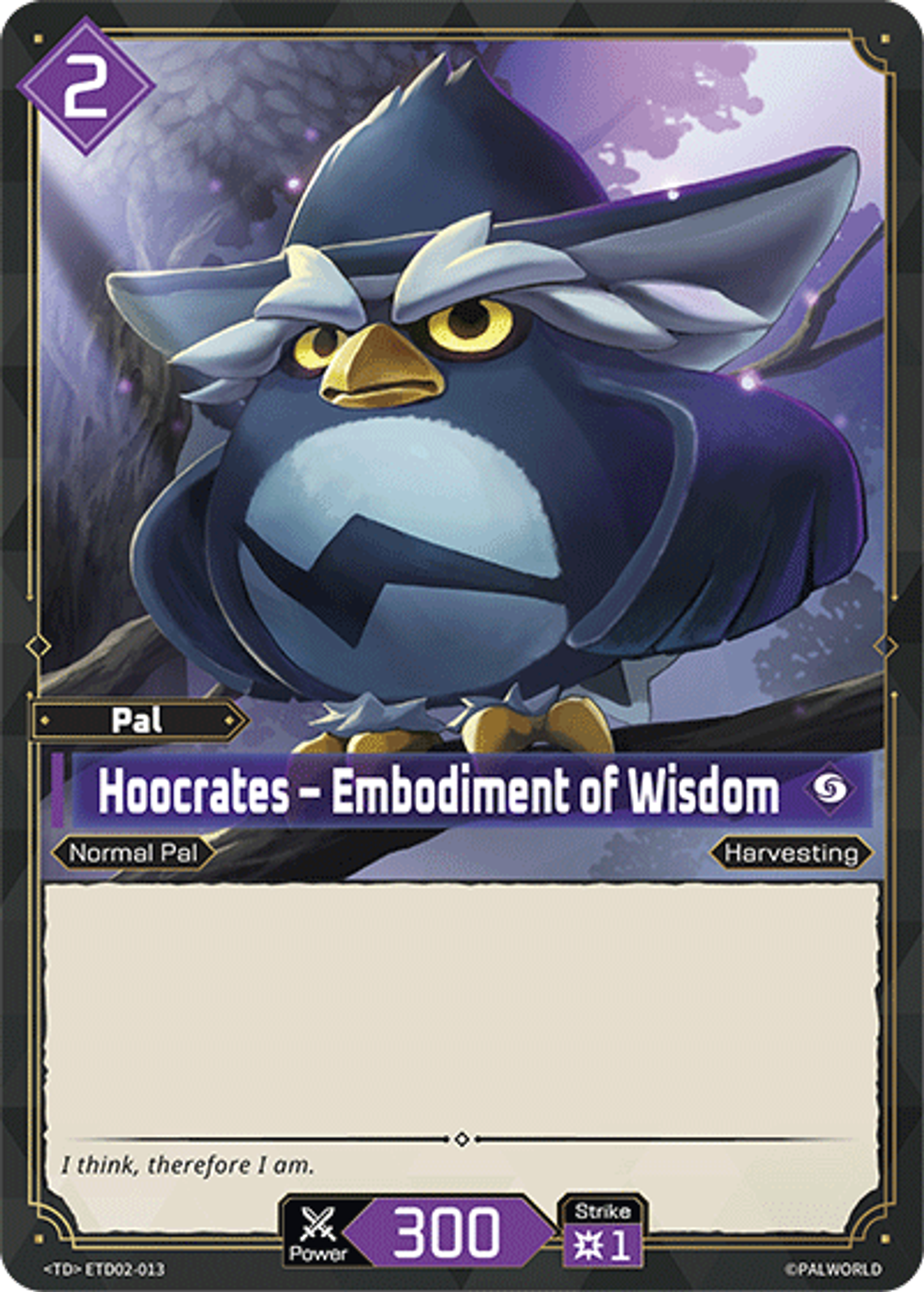 Hoocrates – Embodiment of Wisdom — Trial Deck: Dawn of Palpagos Green・Purple — Palworld TCG