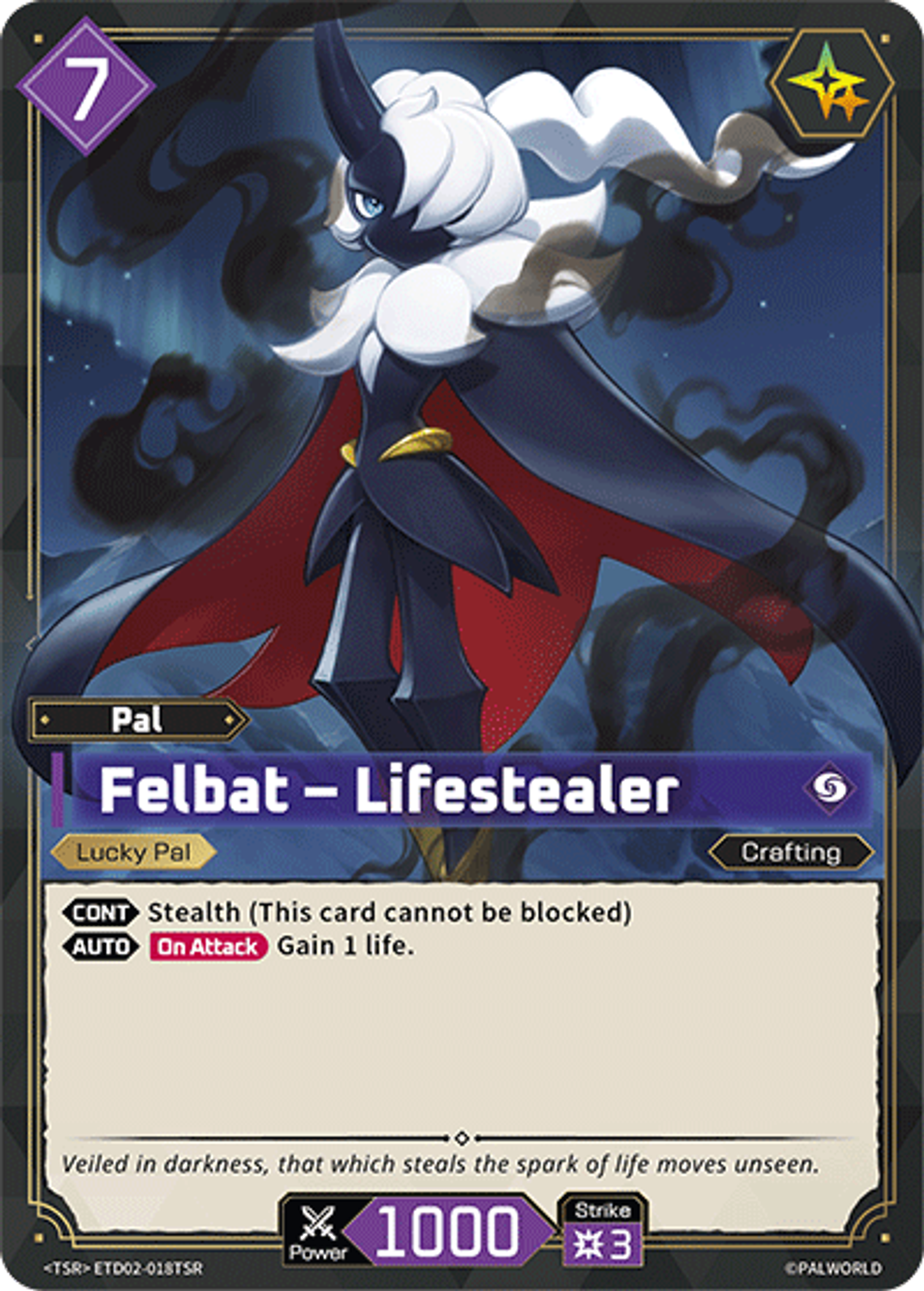 Felbat – Lifestealer — Trial Deck: Dawn of Palpagos Green・Purple — Palworld TCG