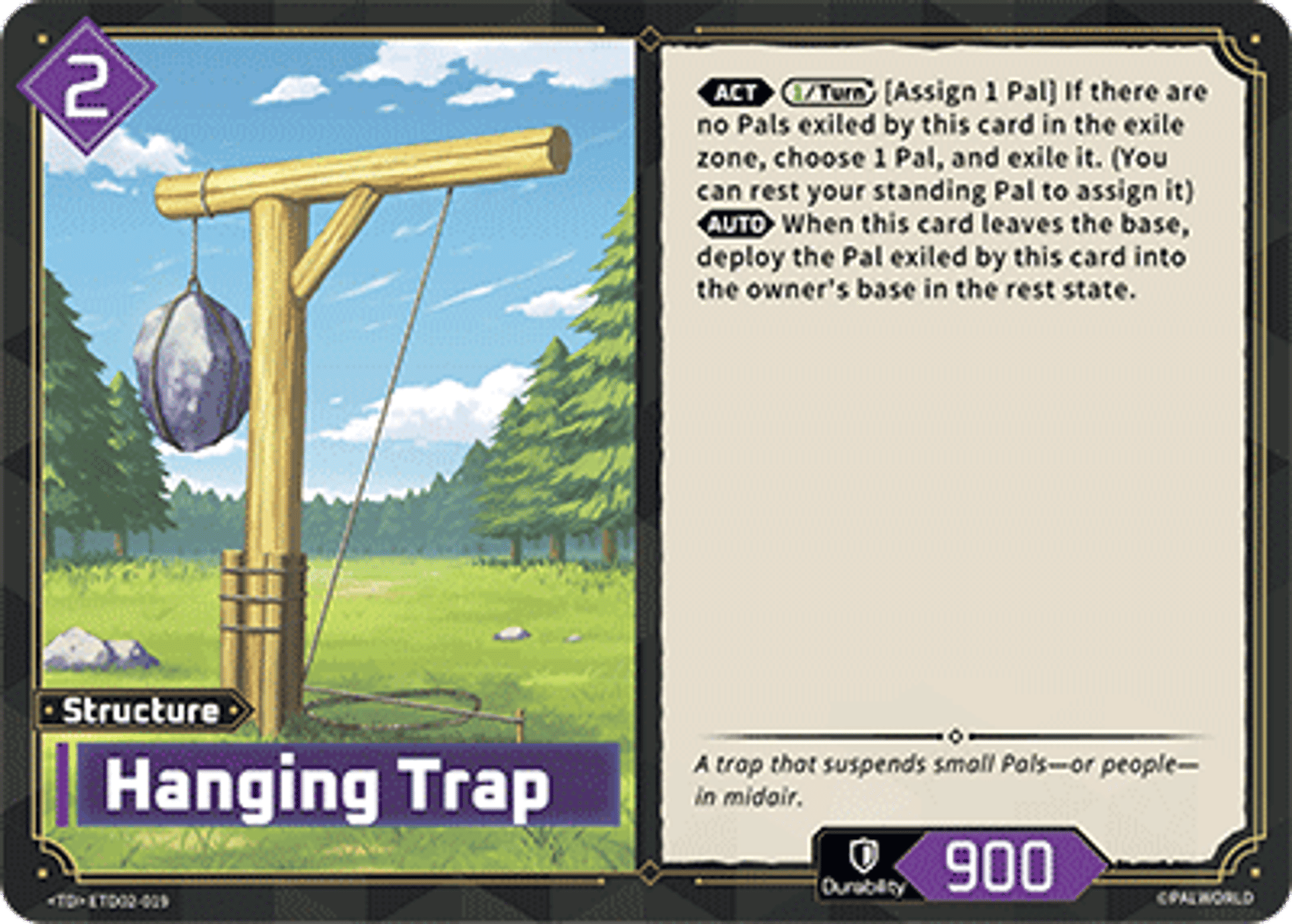 Hanging Trap — Trial Deck: Dawn of Palpagos Green・Purple — Palworld TCG