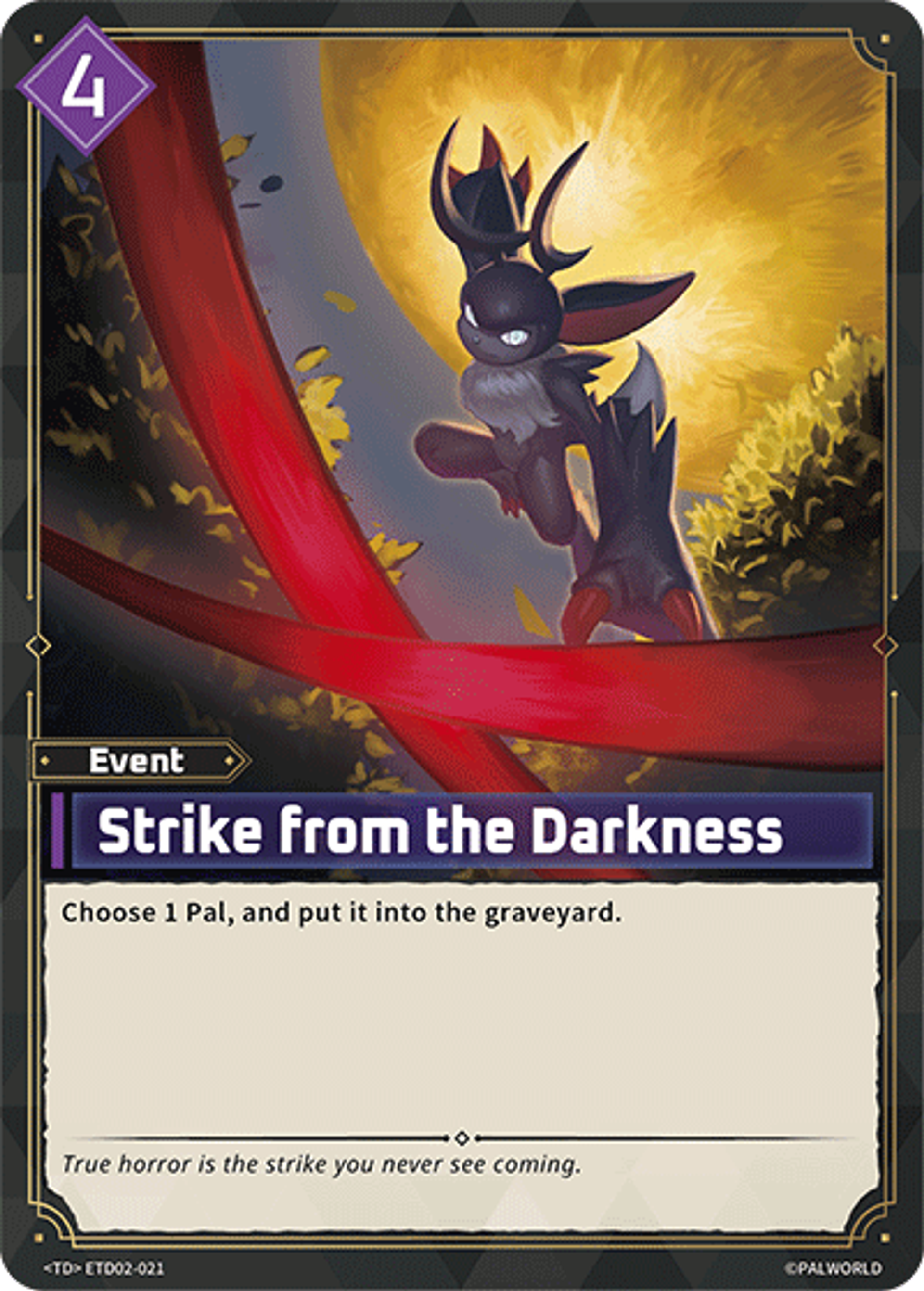 Strike from the Darkness — Trial Deck: Dawn of Palpagos Green・Purple — Palworld TCG