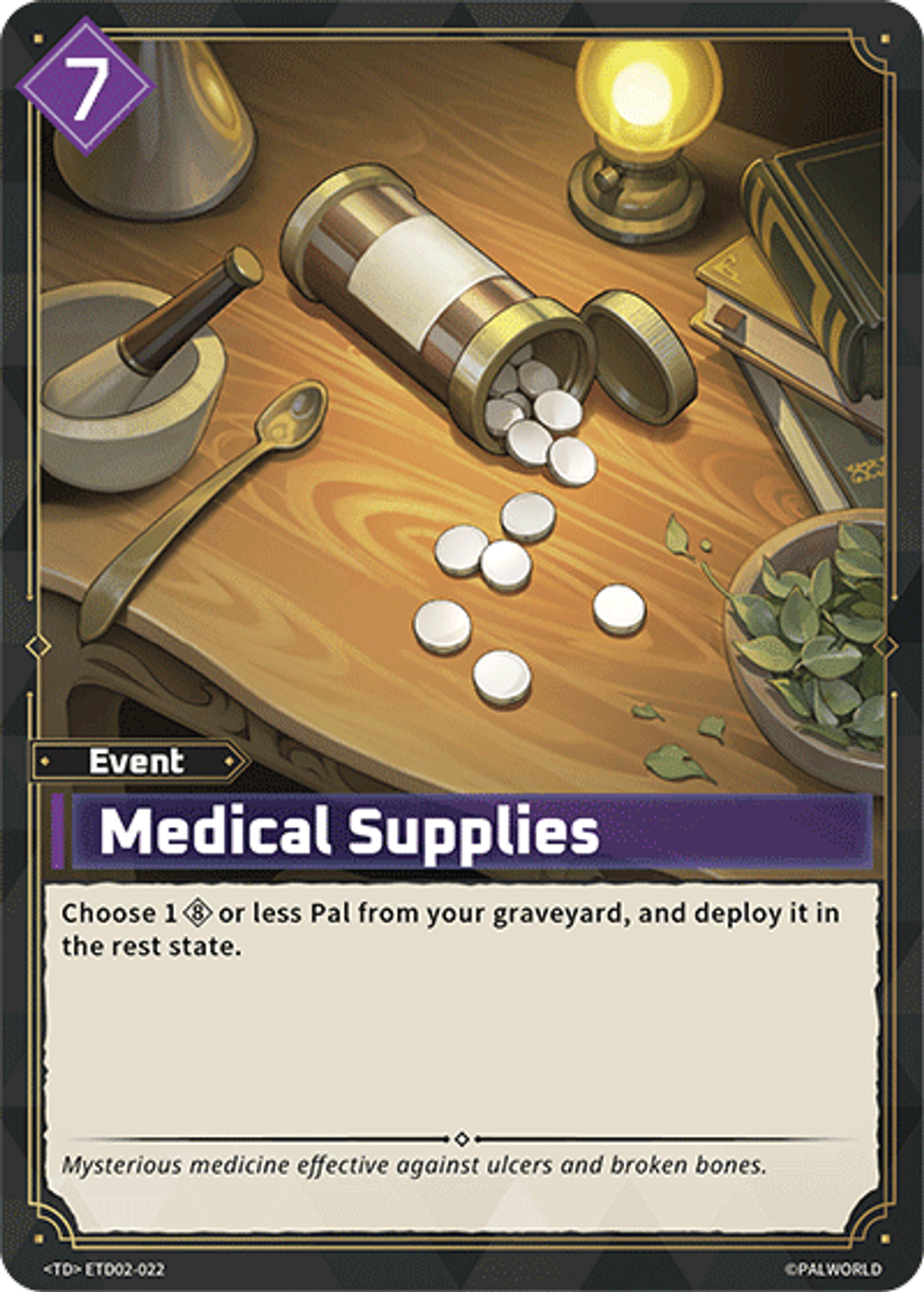 Medical Supplies — Trial Deck: Dawn of Palpagos Green・Purple — Palworld TCG