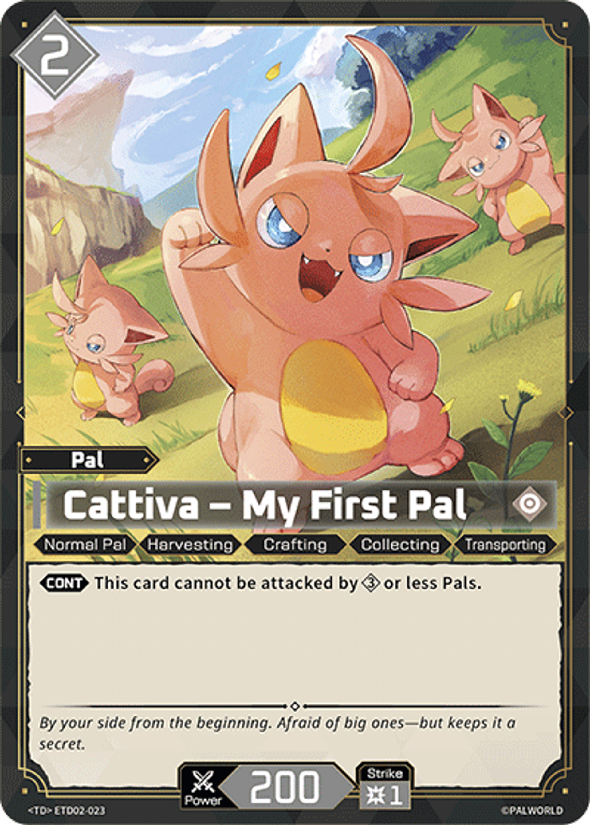Cattiva – My First Pal — Trial Deck: Dawn of Palpagos Green・Purple — Palworld TCG