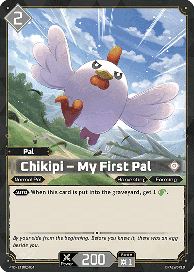 Chikipi – My First Pal — Trial Deck: Dawn of Palpagos Green・Purple — Palworld TCG