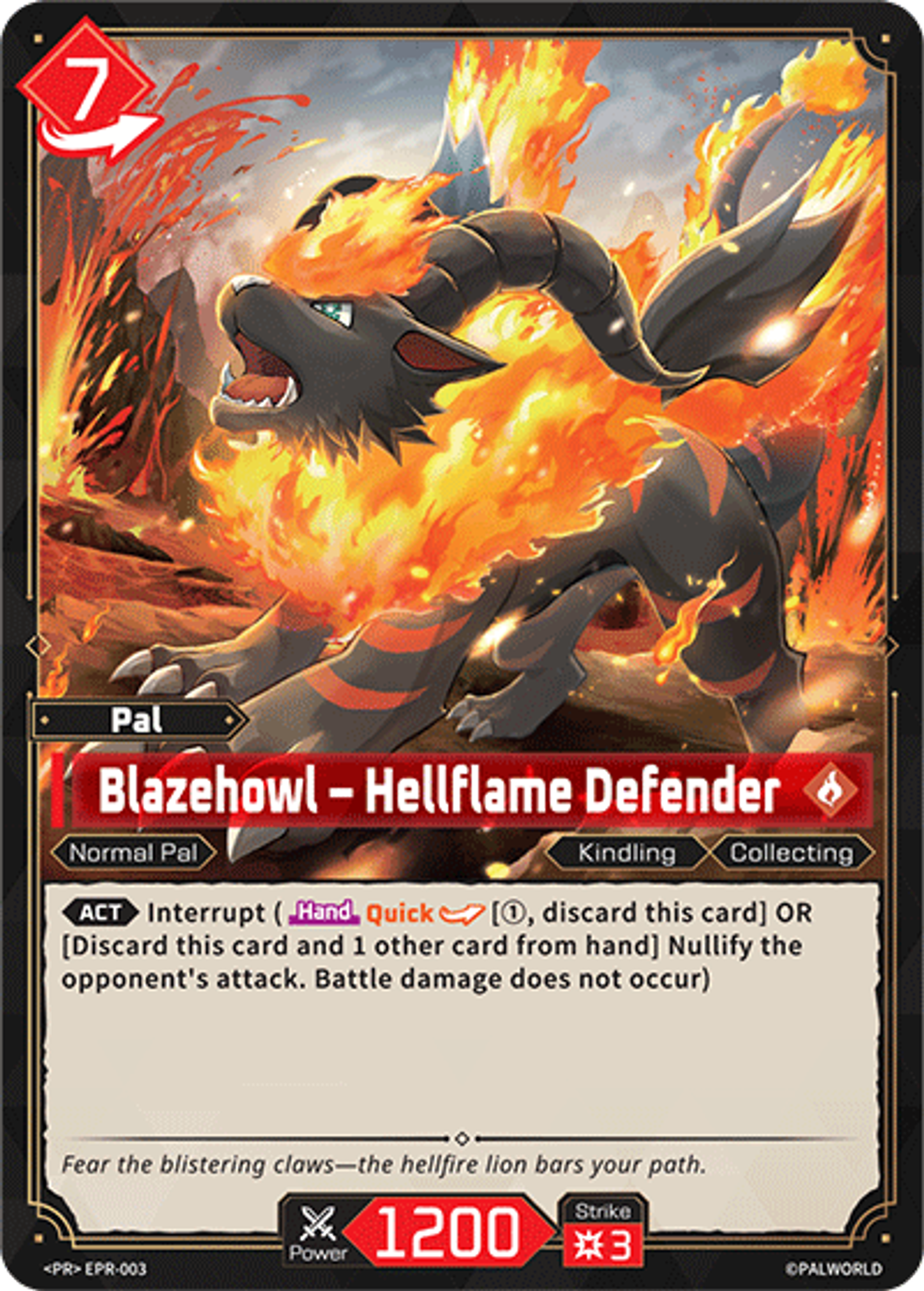 Blazehowl – Hellflame Defender — Promotional Cards 2026 — Palworld TCG