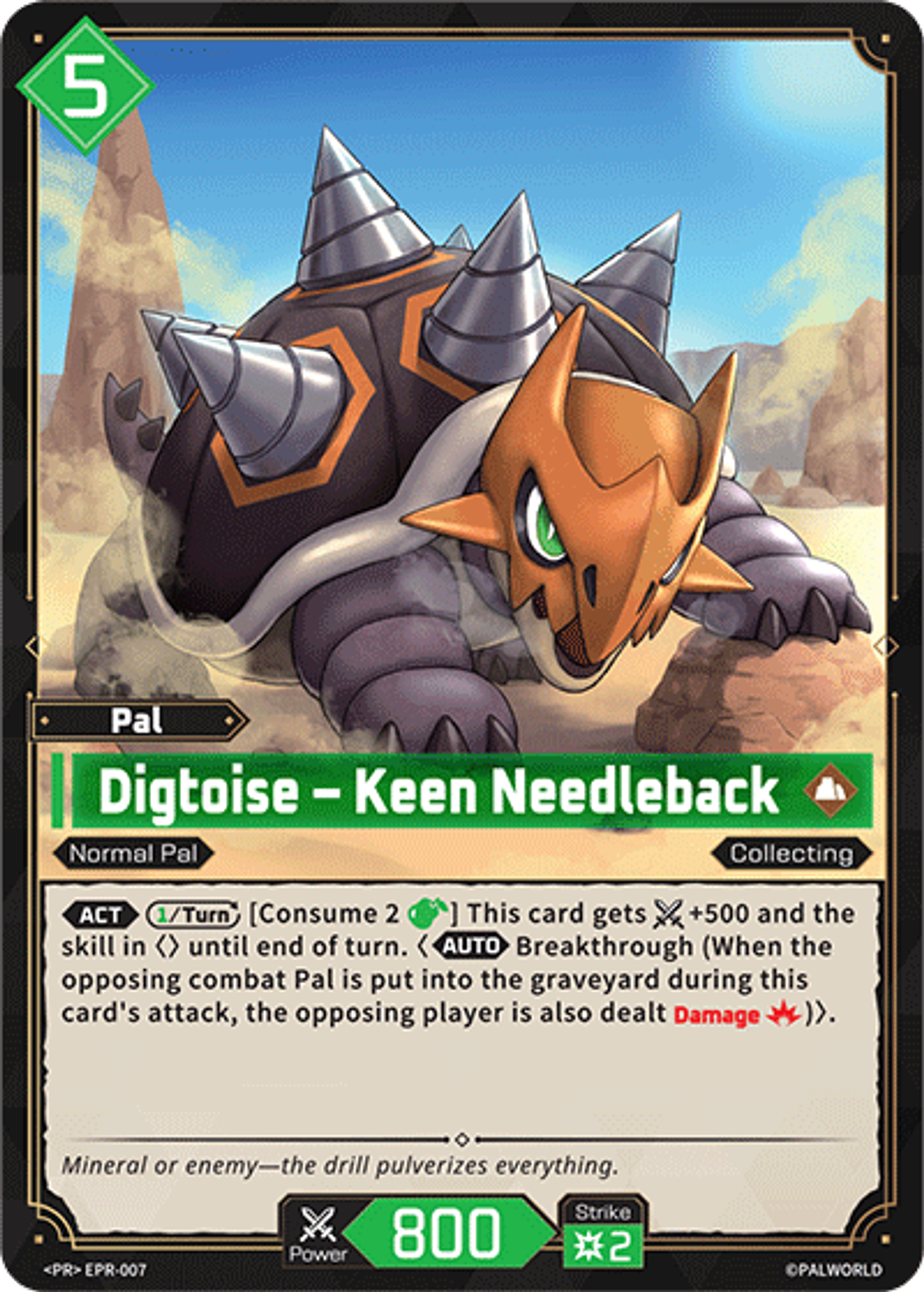 Digtoise – Keen Needleback — Promotional Cards 2026 — Palworld TCG