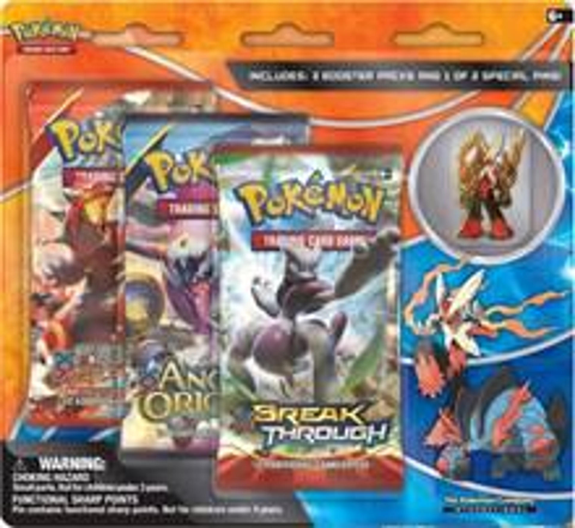 Blister 3-Pack de Impulsion TURBO: Zoroark Collector's Pin — XY - BREAKthrough — Pokemon