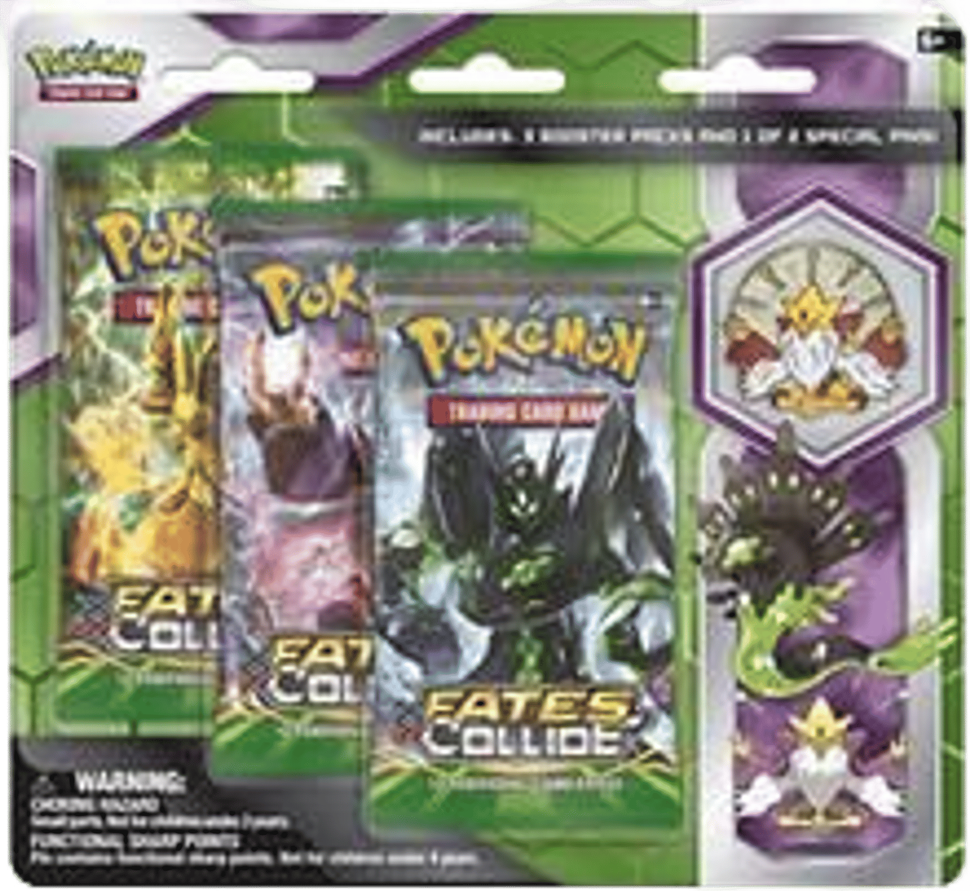 Product image for Fates Collide Three Pack Pin Blisters [Mega Alakazam]
