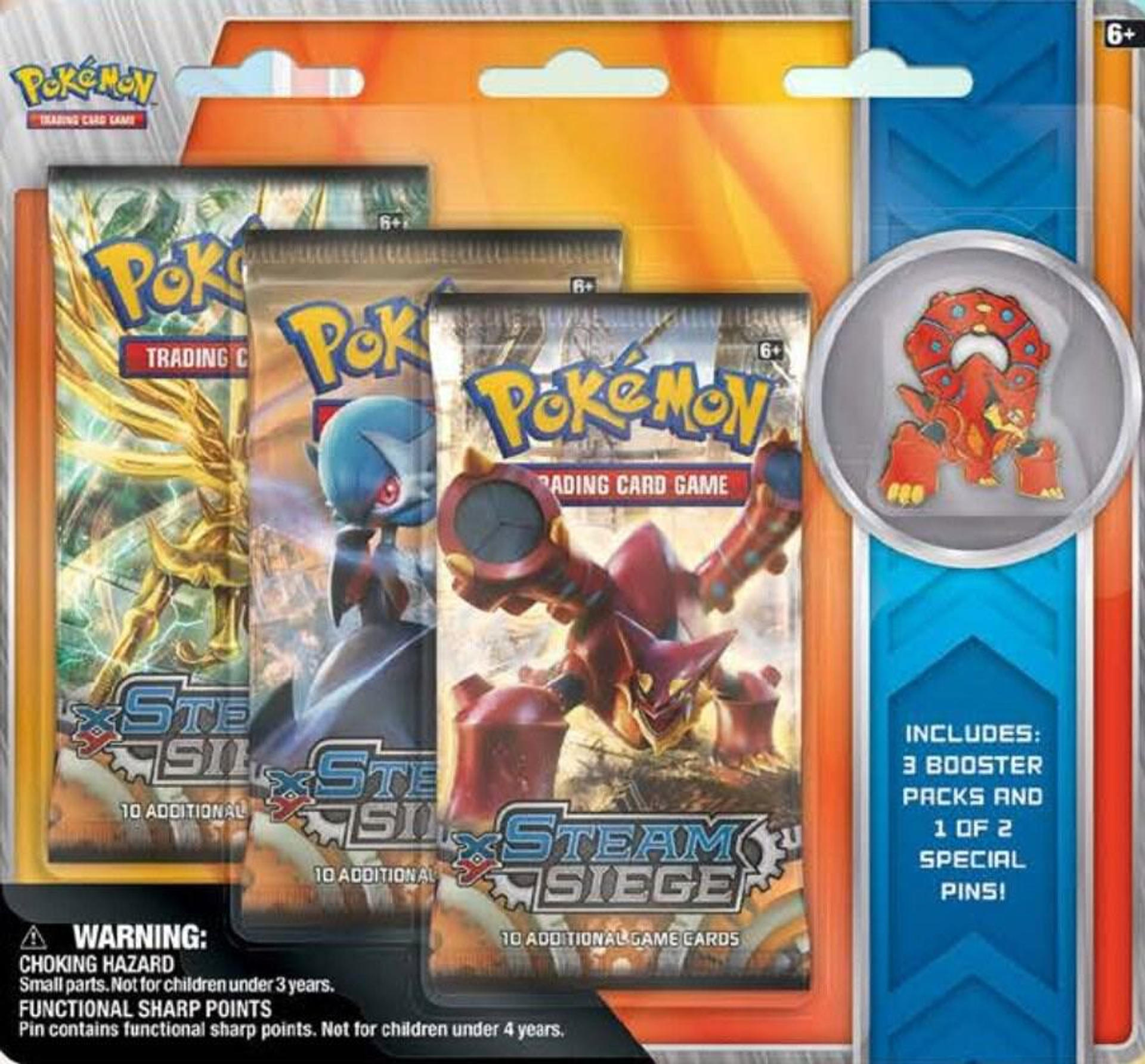 Product image for Blister 3-Pack de Steam Siege: Volcanion Pin