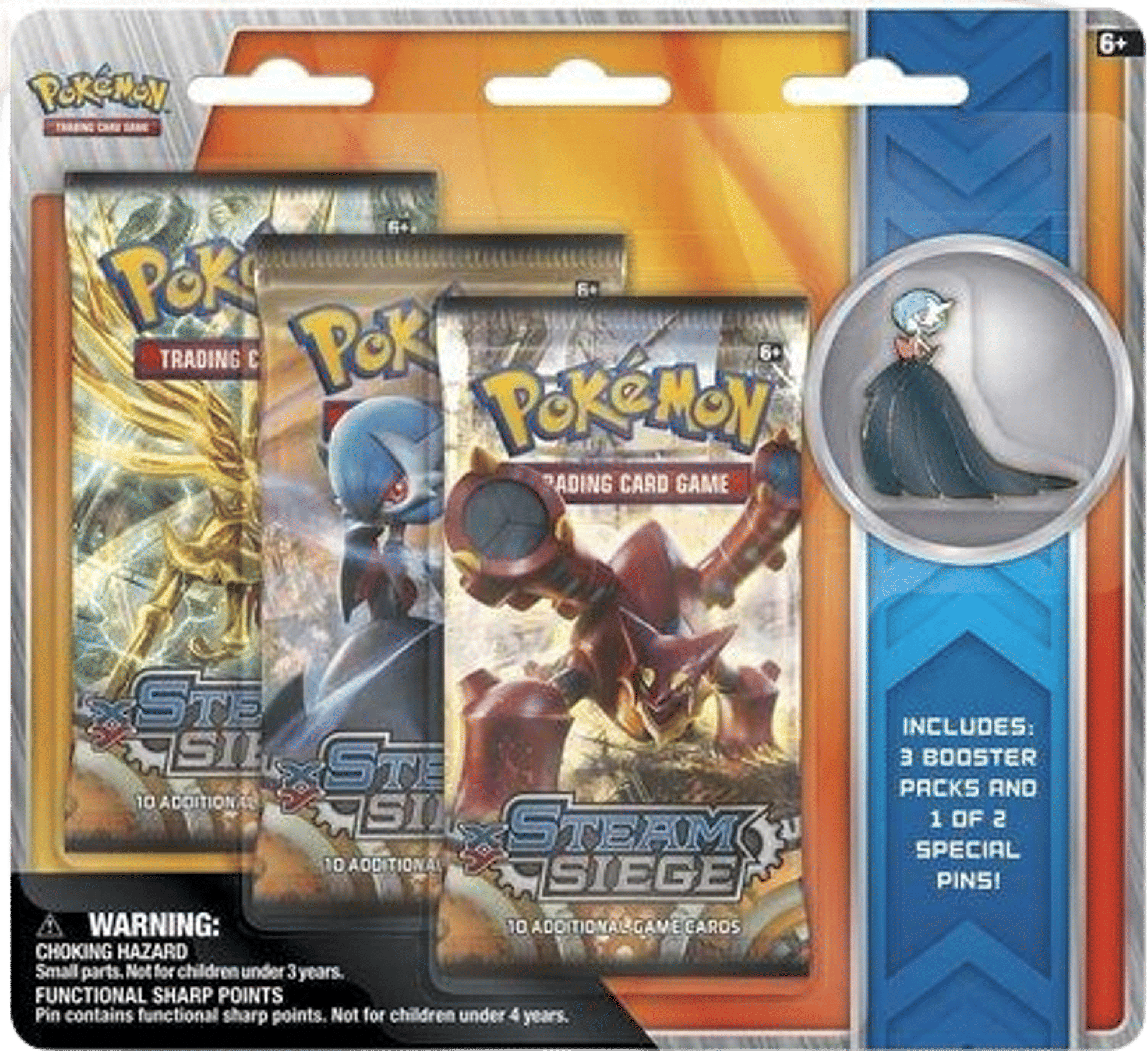 Product image for Blister 3-Pack de Steam Siege: Volcanion Pin