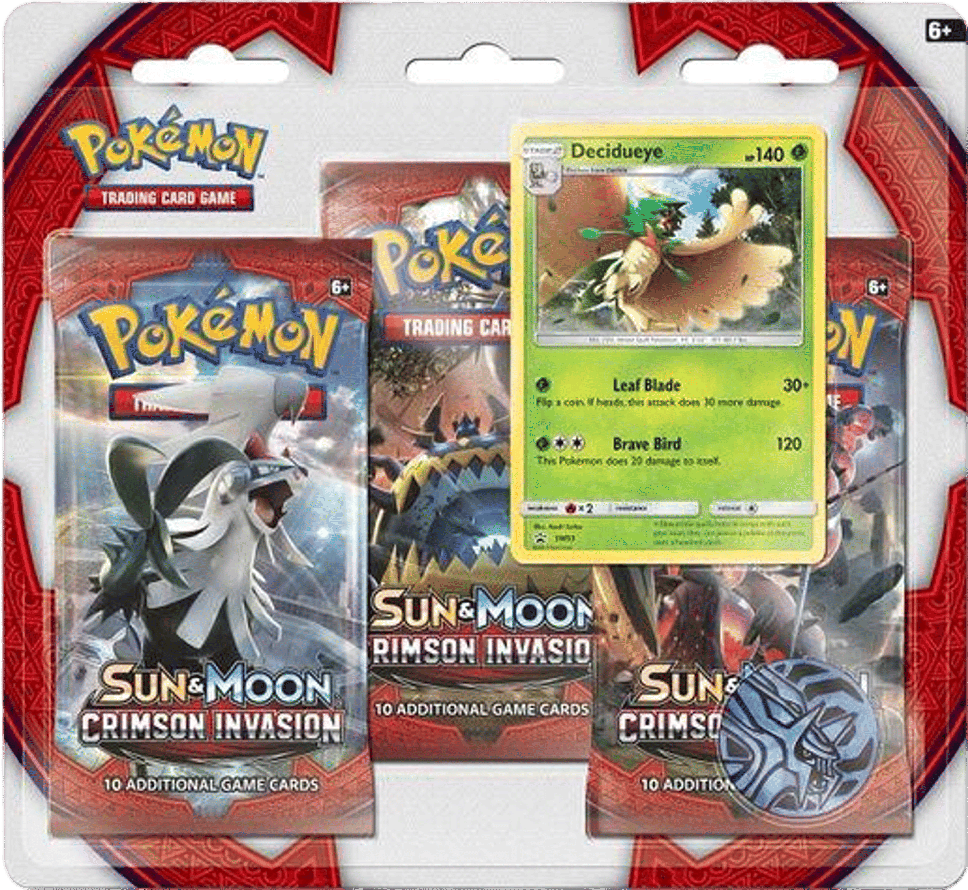 Product image for Crimson Invasion 3 Pack Blister [Decidueye]