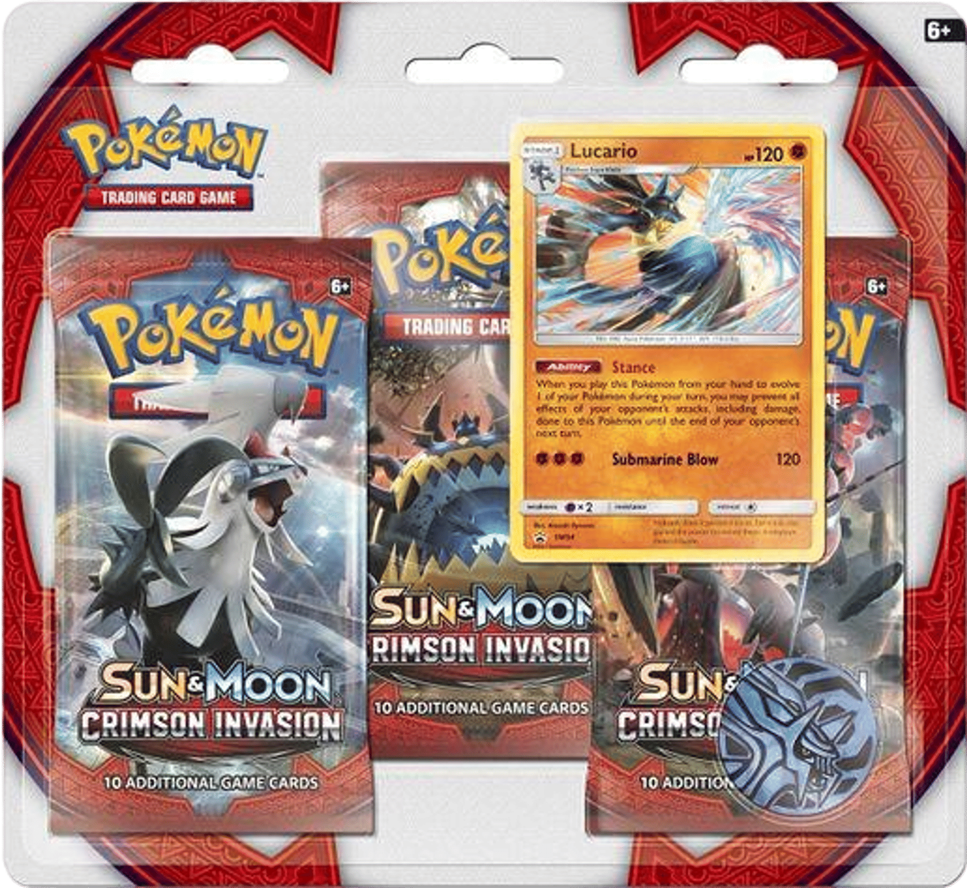 Product image for Crimson Invasion 3 Pack Blister [Lucario]