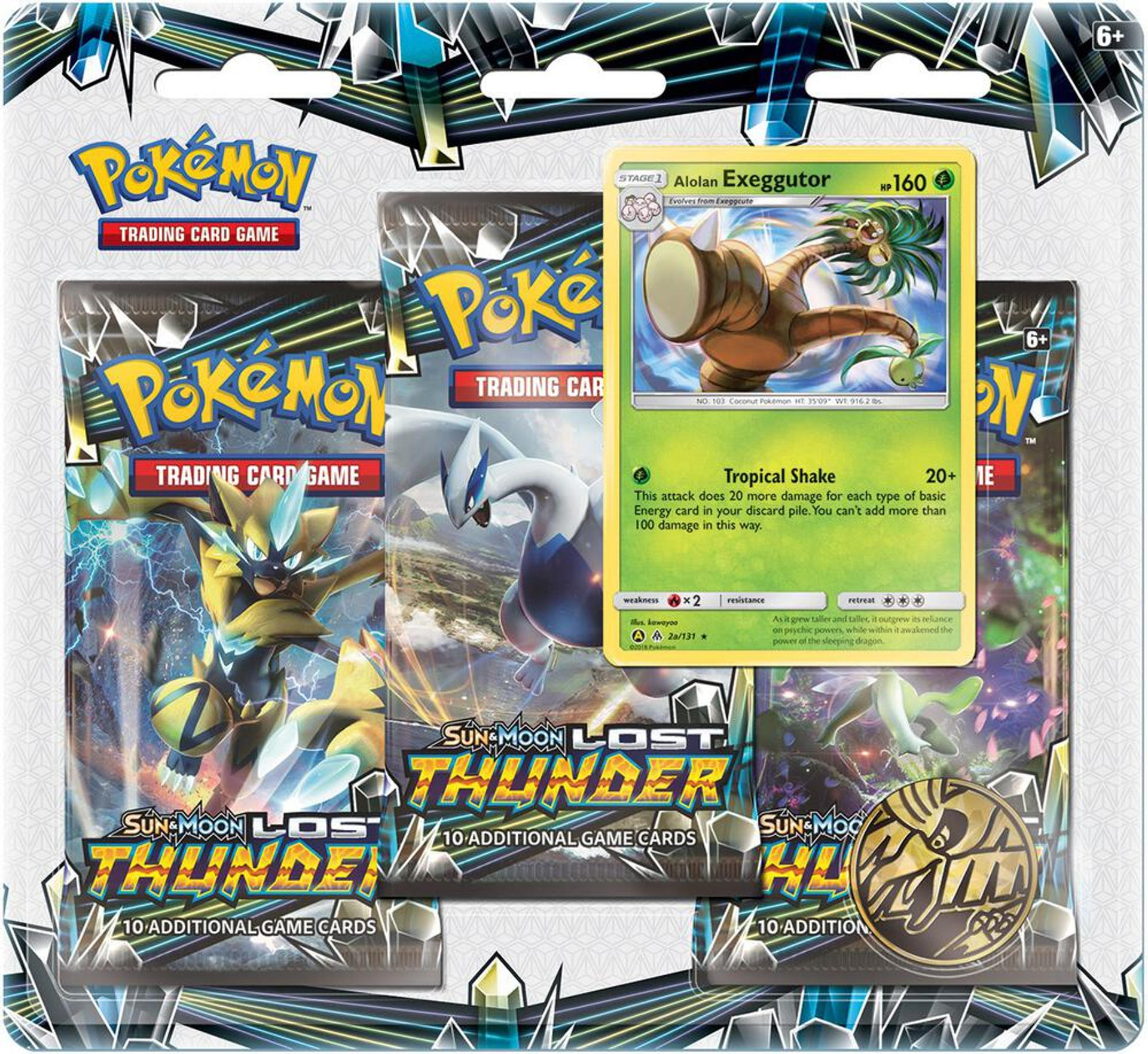 Product image for Lost Thunder 3 Pack Blister [Alolan Exeggutor]