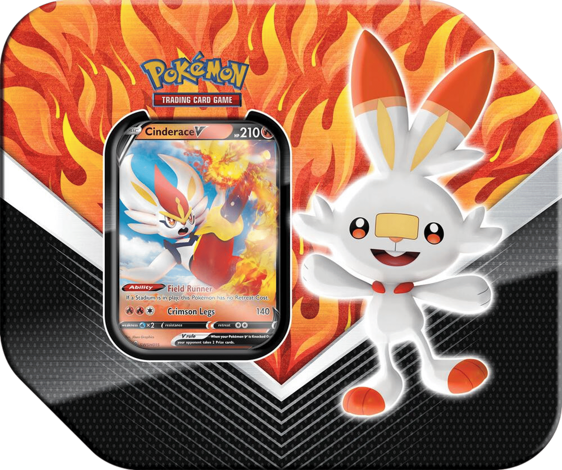 Galar Partners Tin [Cinderace V] from SWSH01: Sword & Shield Base Set - Pokémon