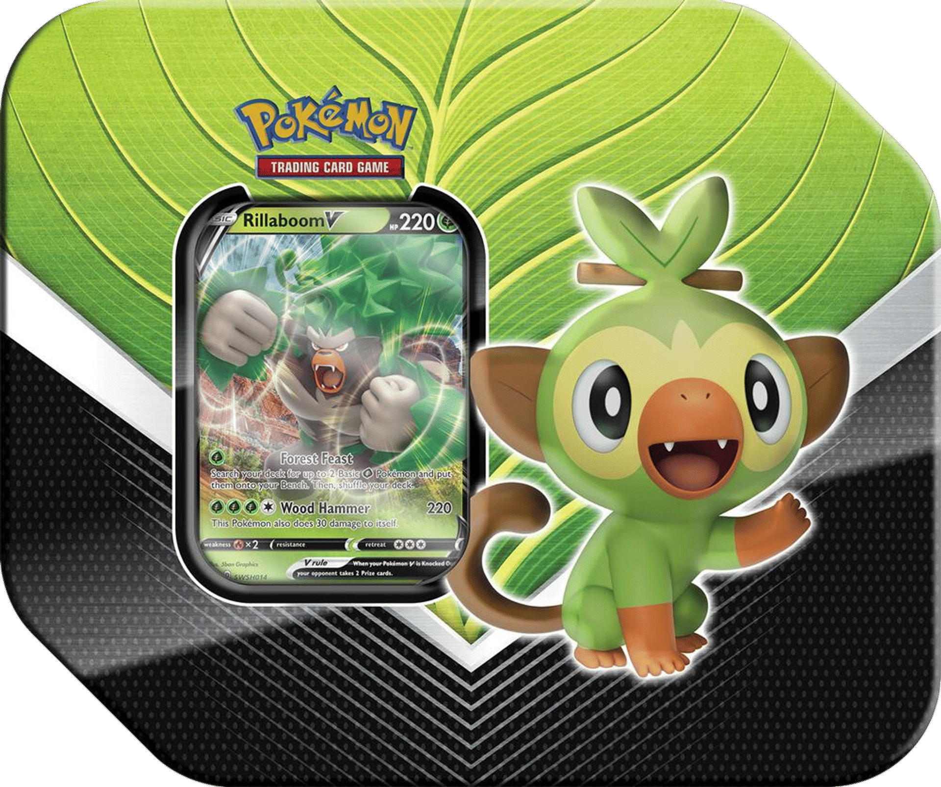 Galar Partners Tin [Rillaboom V] from SWSH01: Sword & Shield Base Set - Pokémon